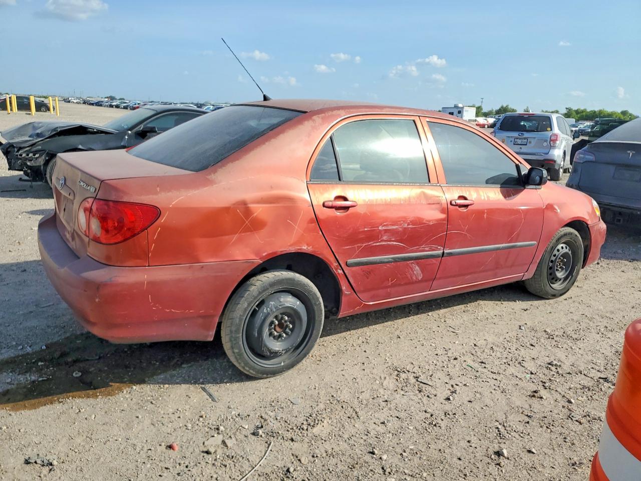 2005 Toyota Corolla Ce Maroon vin: JTDBR32E752067182