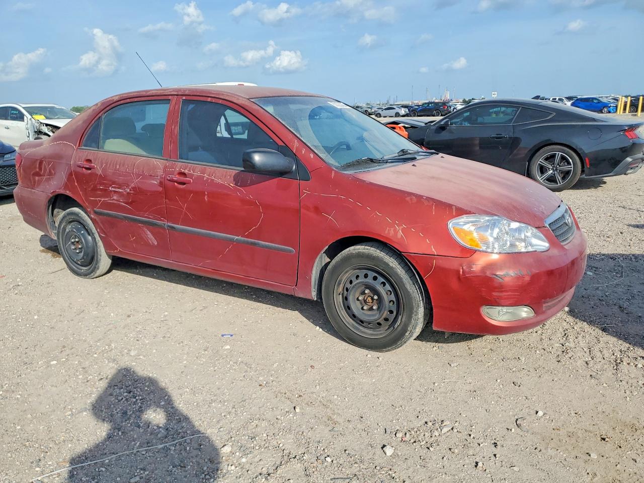 2005 Toyota Corolla Ce Maroon vin: JTDBR32E752067182