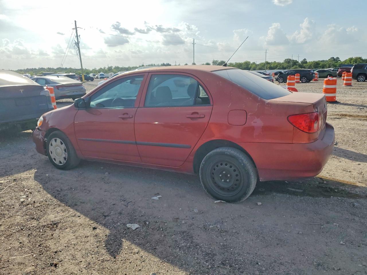 2005 Toyota Corolla Ce Maroon vin: JTDBR32E752067182
