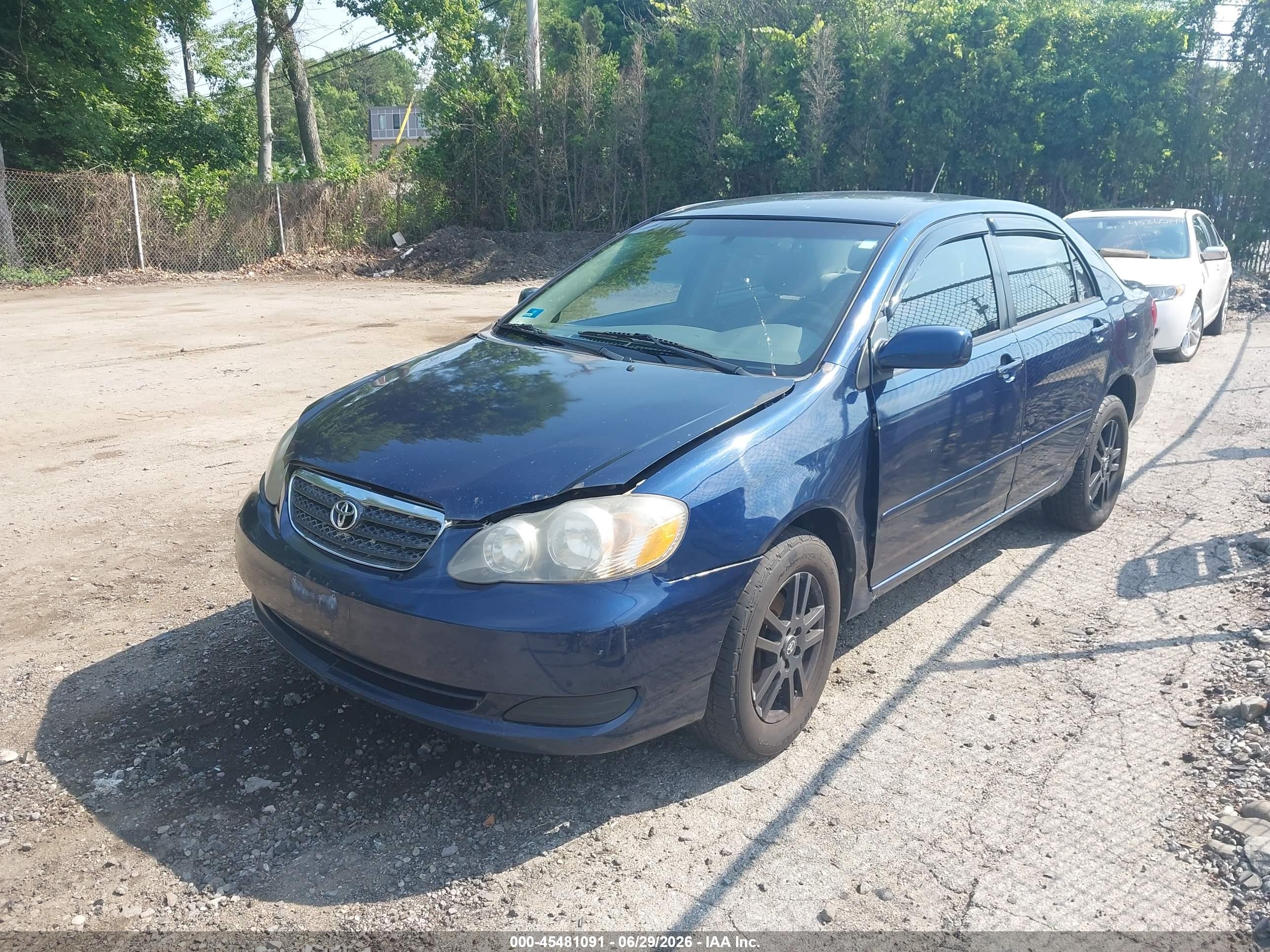2006 Toyota Corolla Le Blue vin: JTDBR32E760058074