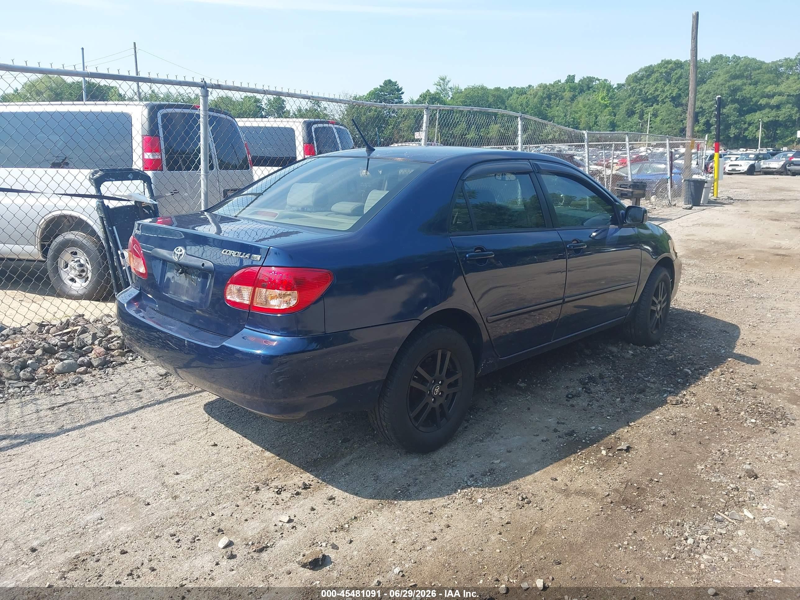 2006 Toyota Corolla Le Blue vin: JTDBR32E760058074