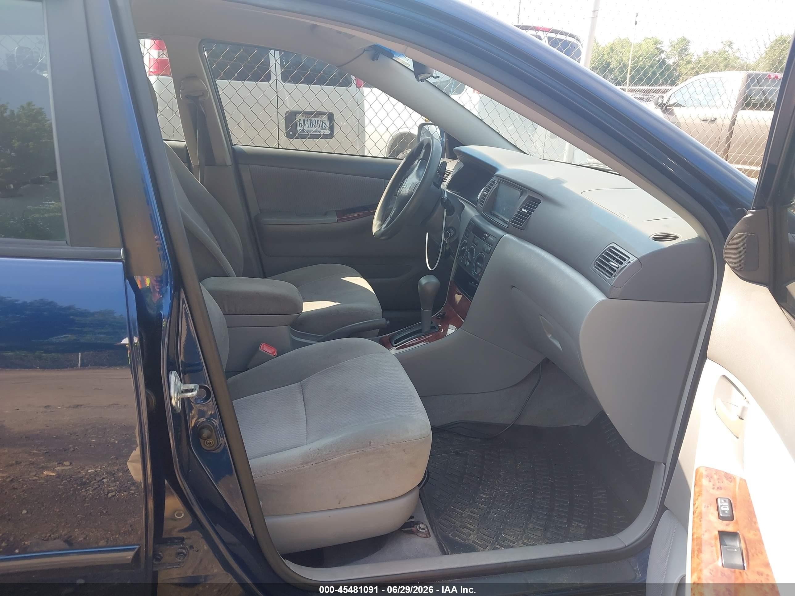 2006 Toyota Corolla Le Blue vin: JTDBR32E760058074