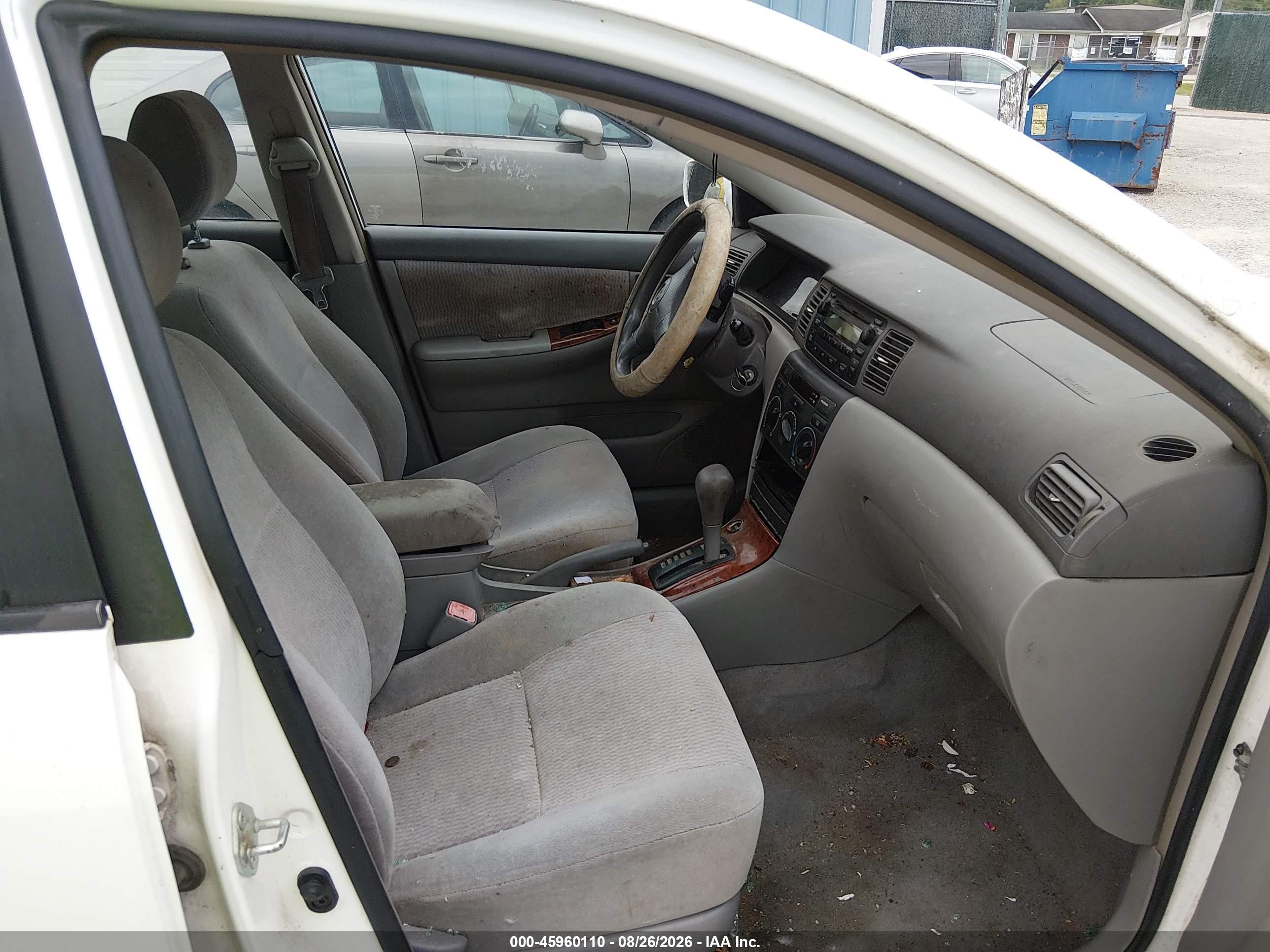 2006 Toyota Corolla Le White vin: JTDBR32E760071066