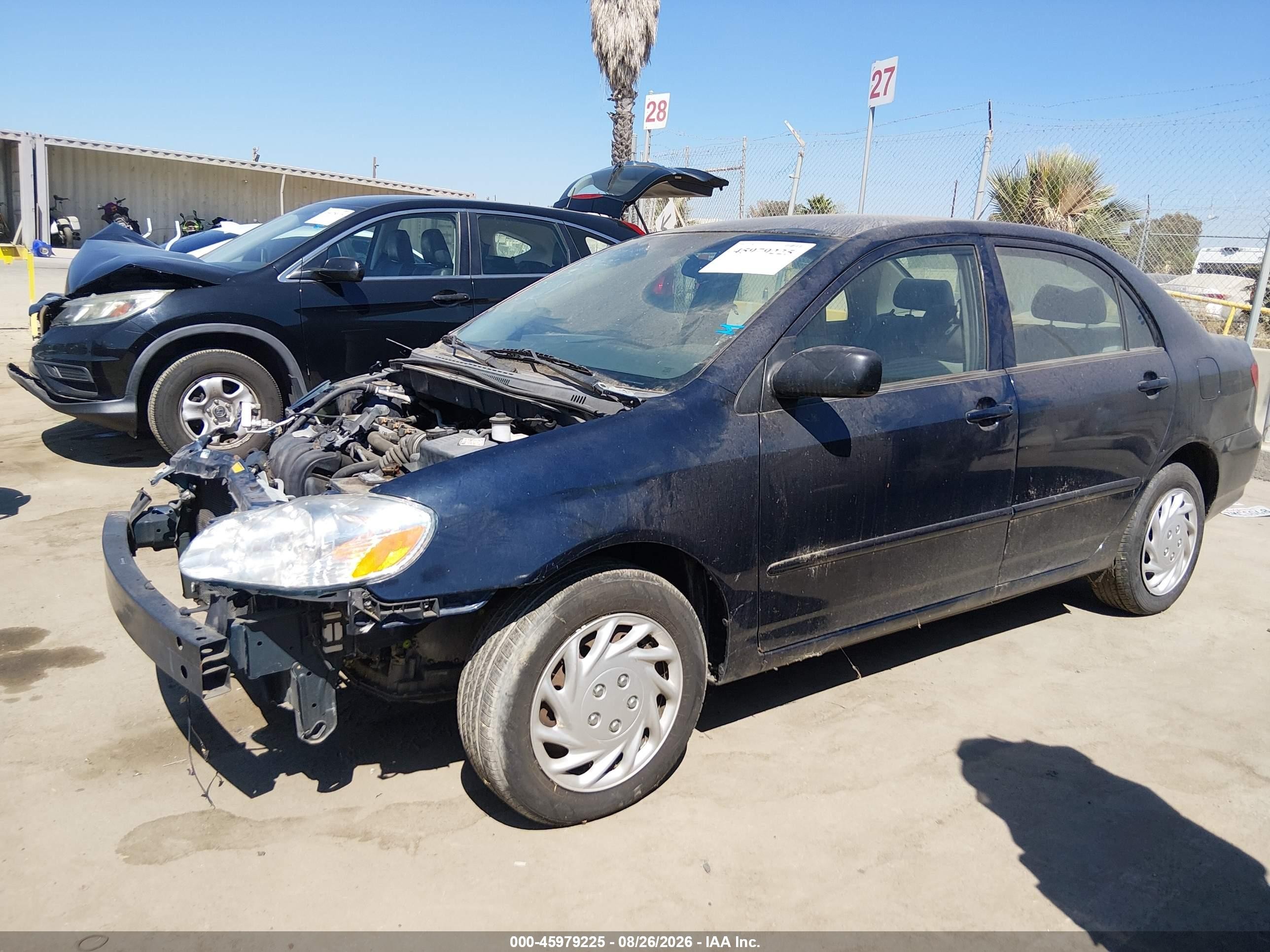 2006 Toyota Corolla Ce Blue vin: JTDBR32E760072704