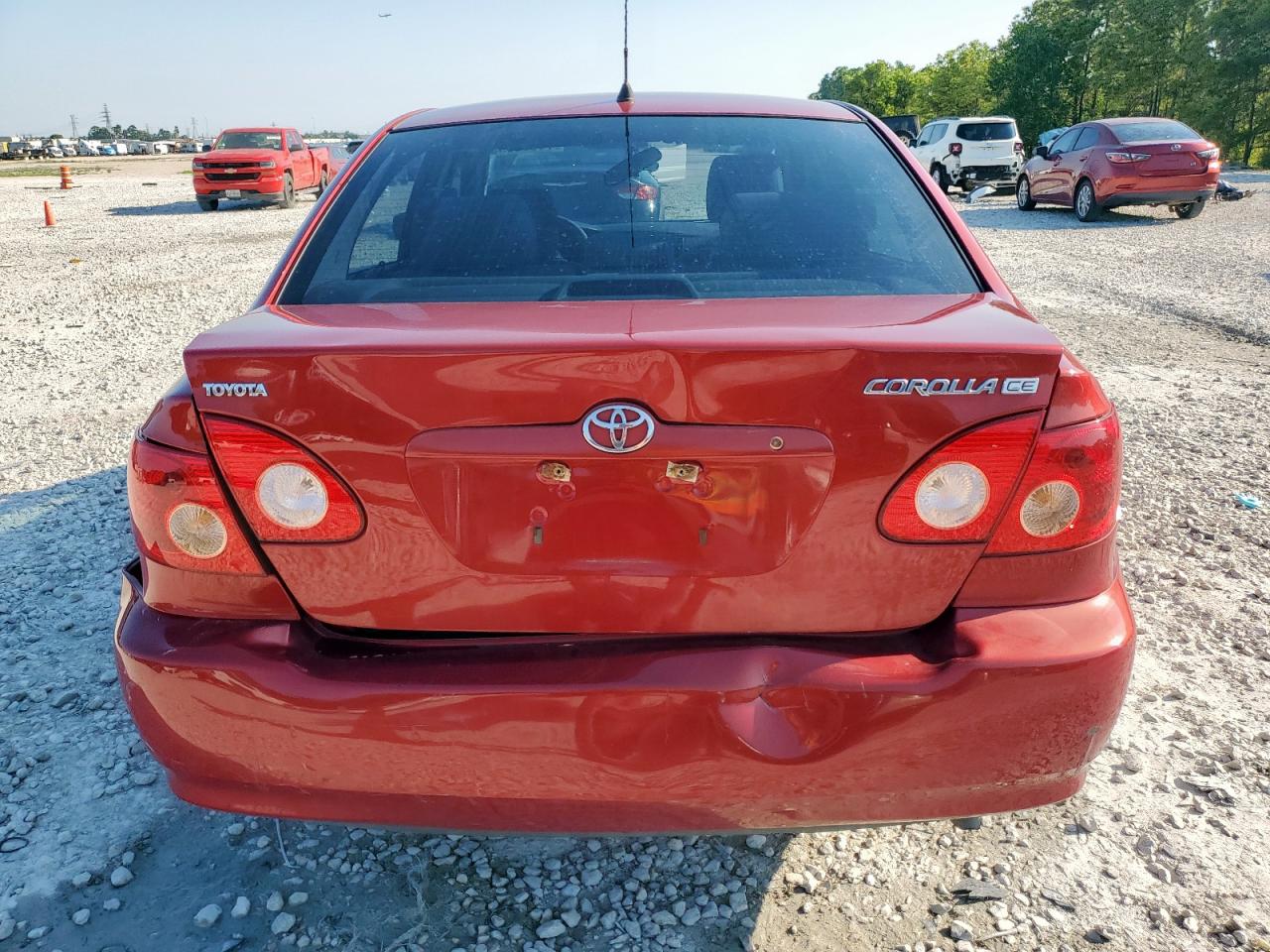 2006 Toyota Corolla Ce Red vin: JTDBR32E760077224