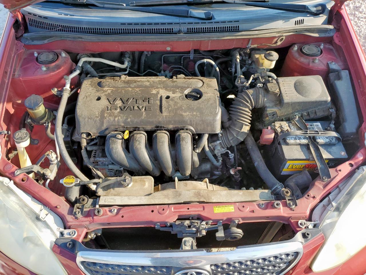 2006 Toyota Corolla Ce Red vin: JTDBR32E760077224