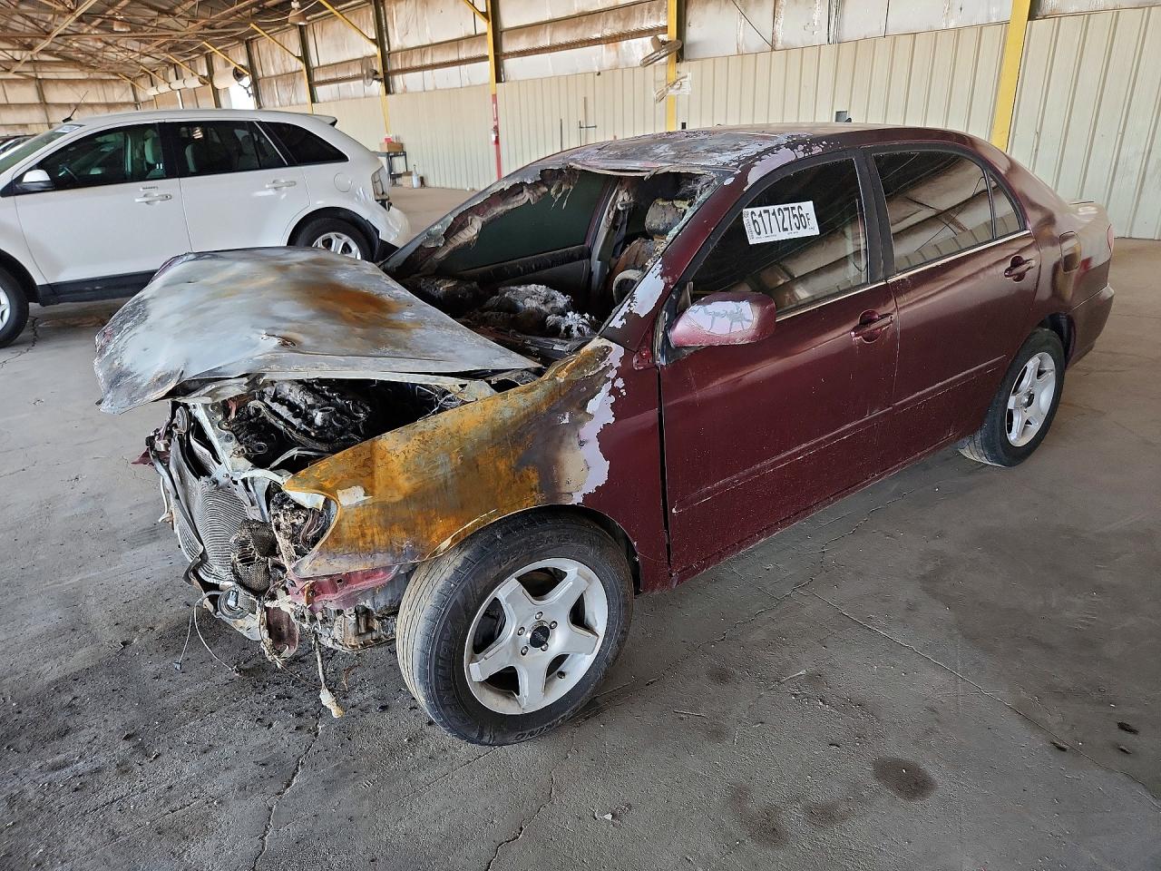2006 Toyota Corolla Le Maroon vin: JTDBR32E760082634