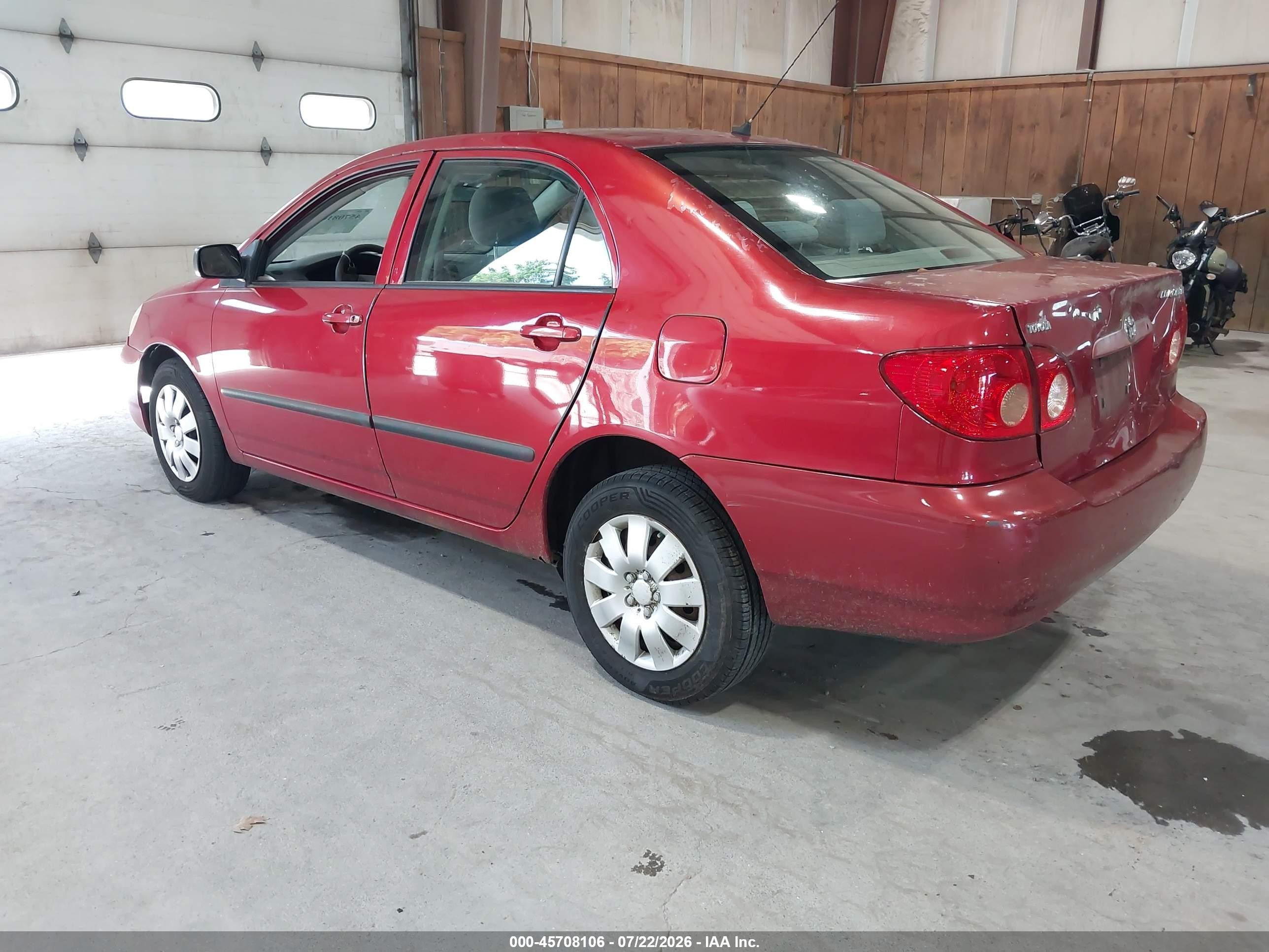 2007 Toyota Corolla Ce Red vin: JTDBR32E770104858
