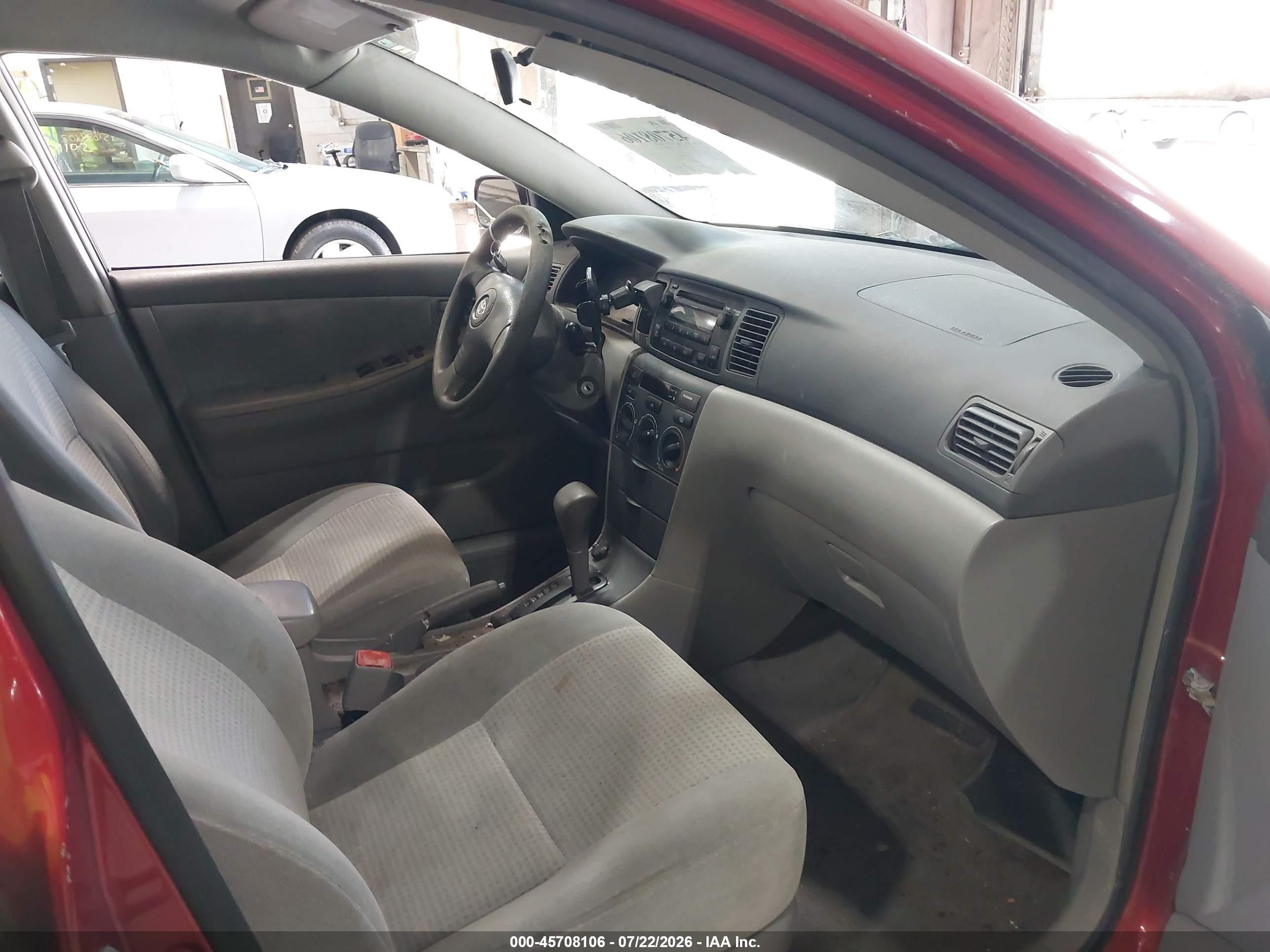 2007 Toyota Corolla Ce Red vin: JTDBR32E770104858