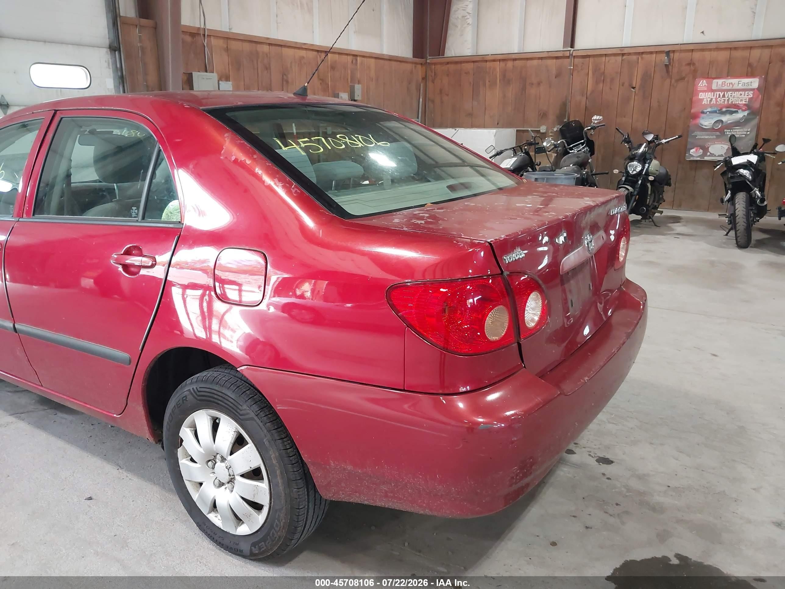 2007 Toyota Corolla Ce Red vin: JTDBR32E770104858