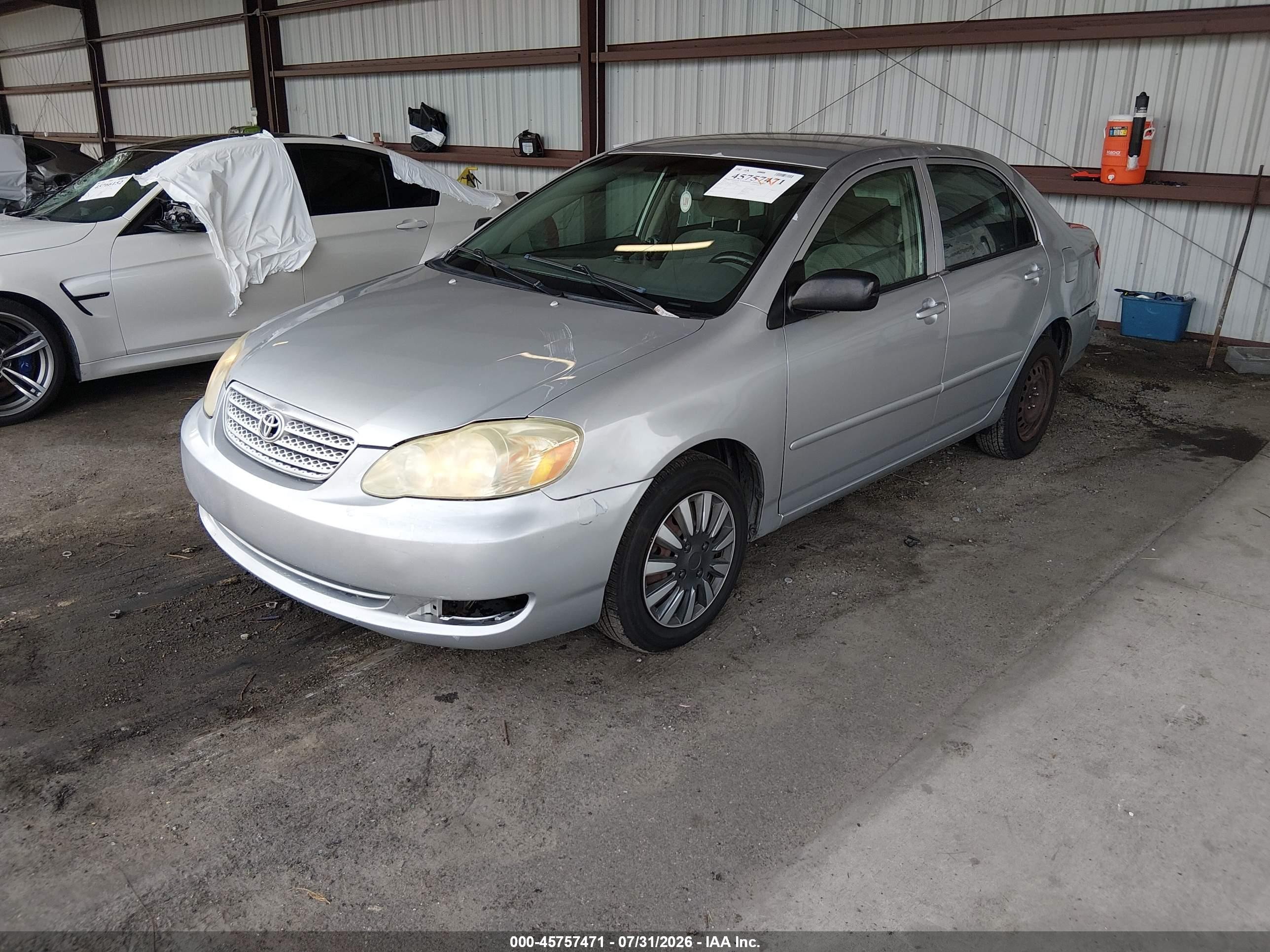 2007 Toyota Corolla Ce Silver vin: JTDBR32E770114922