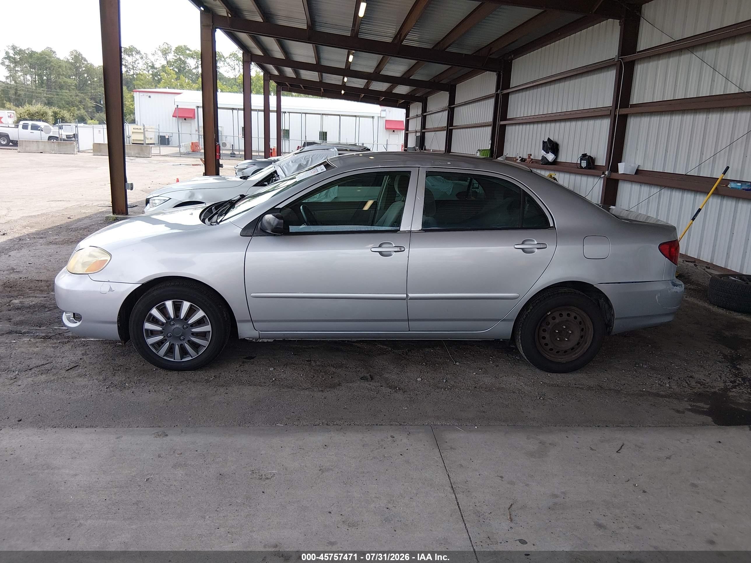 2007 Toyota Corolla Ce Silver vin: JTDBR32E770114922