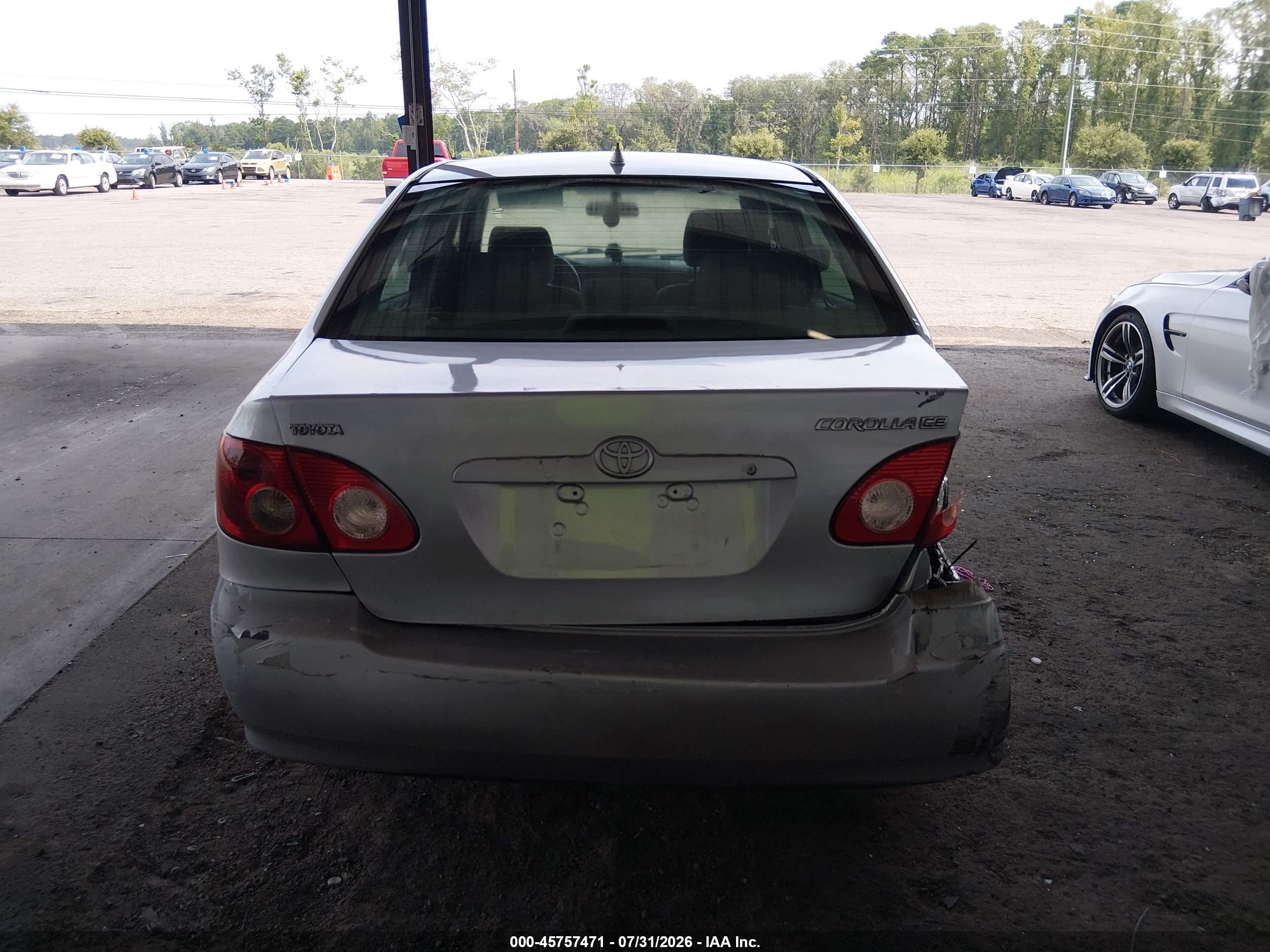 2007 Toyota Corolla Ce Silver vin: JTDBR32E770114922