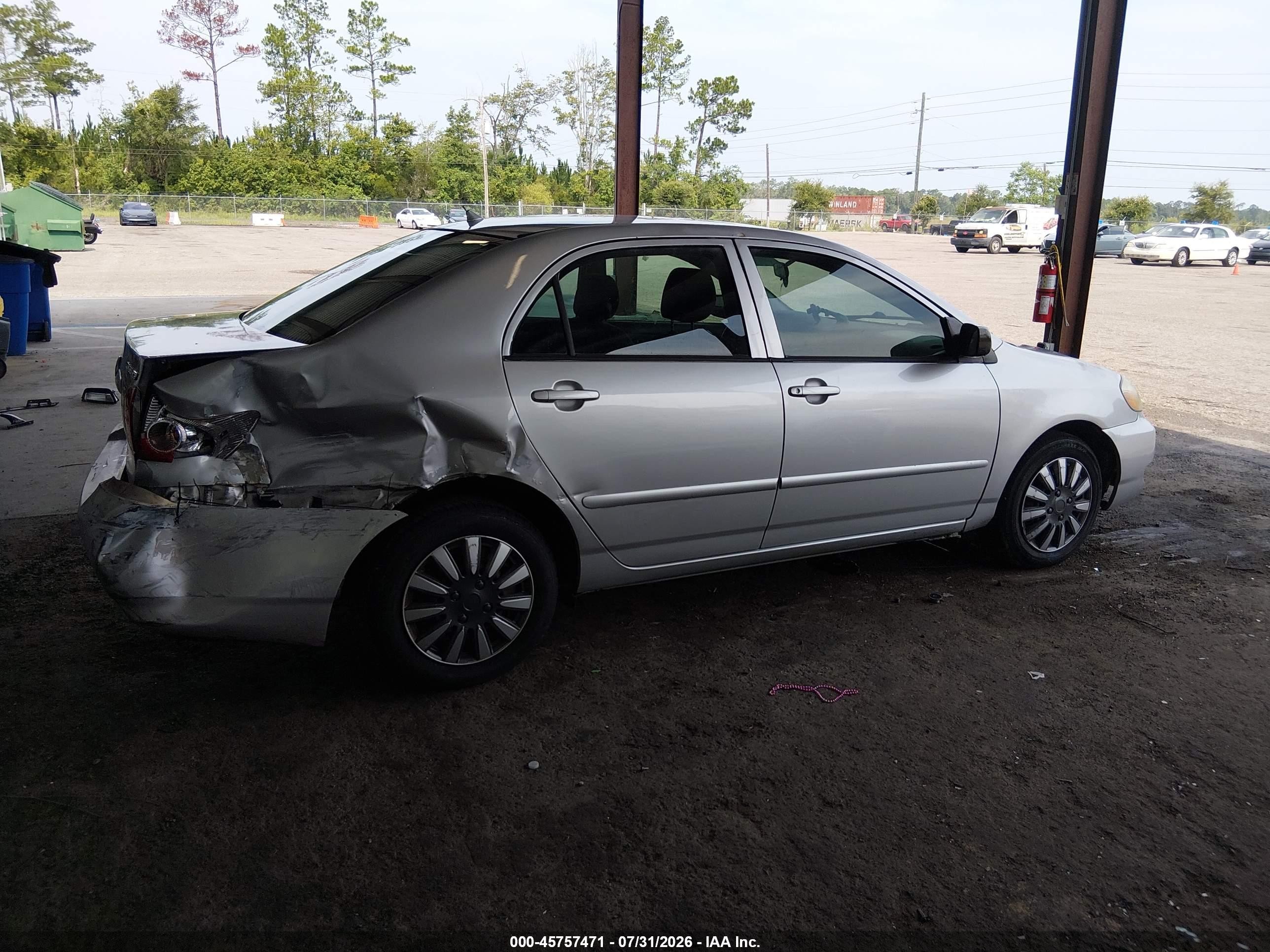 2007 Toyota Corolla Ce Silver vin: JTDBR32E770114922