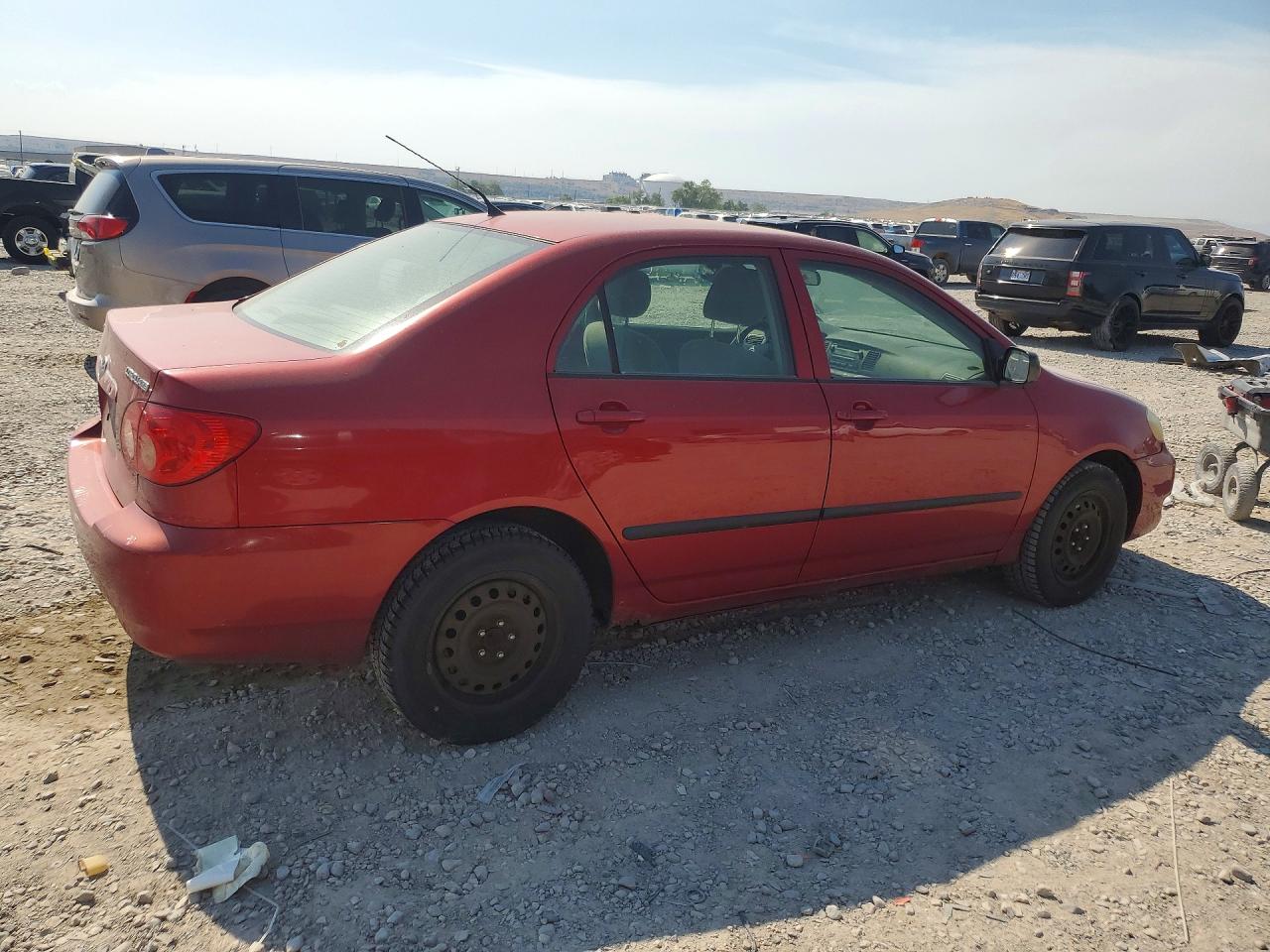 2007 Toyota Corolla Ce Red vin: JTDBR32E770120042