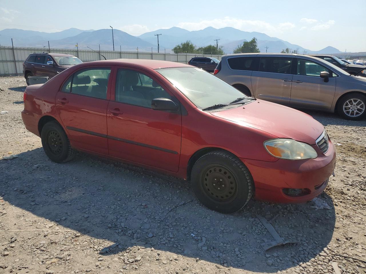 2007 Toyota Corolla Ce Red vin: JTDBR32E770120042
