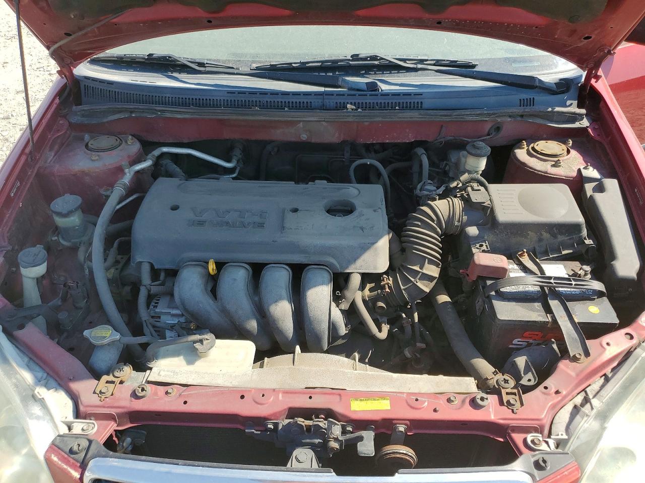 2007 Toyota Corolla Ce Red vin: JTDBR32E770120042