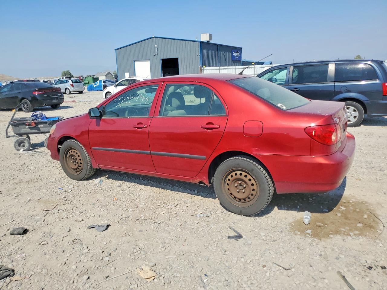 2007 Toyota Corolla Ce Red vin: JTDBR32E770120042