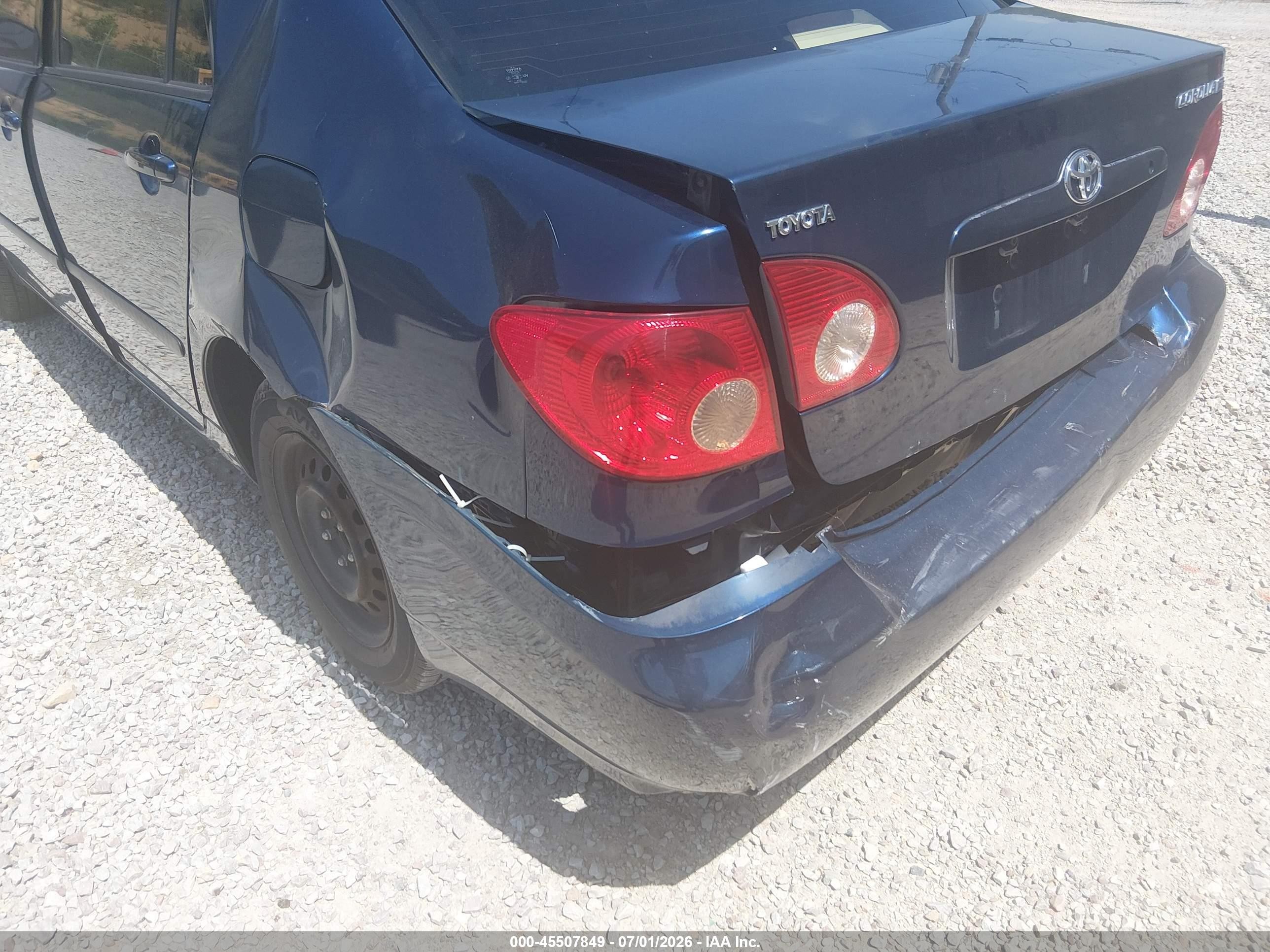 2007 Toyota Corolla Ce Blue vin: JTDBR32E770135401