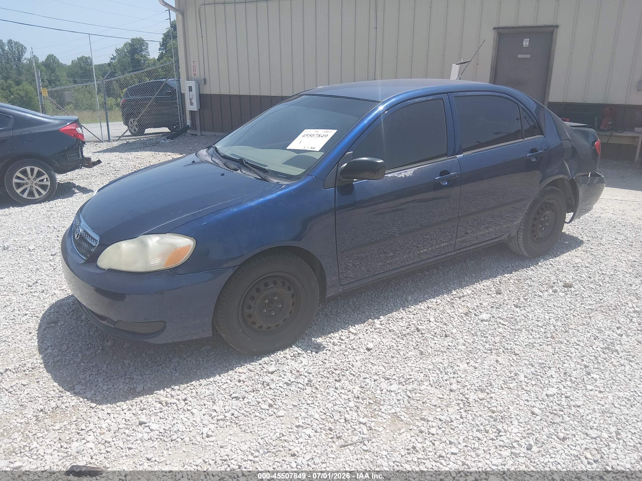 2007 Toyota Corolla Ce Blue vin: JTDBR32E770135401