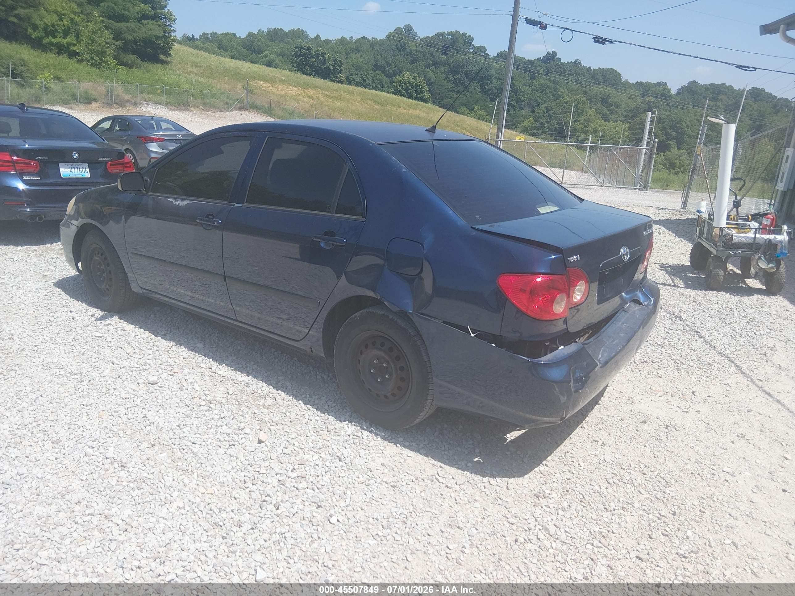 2007 Toyota Corolla Ce Blue vin: JTDBR32E770135401