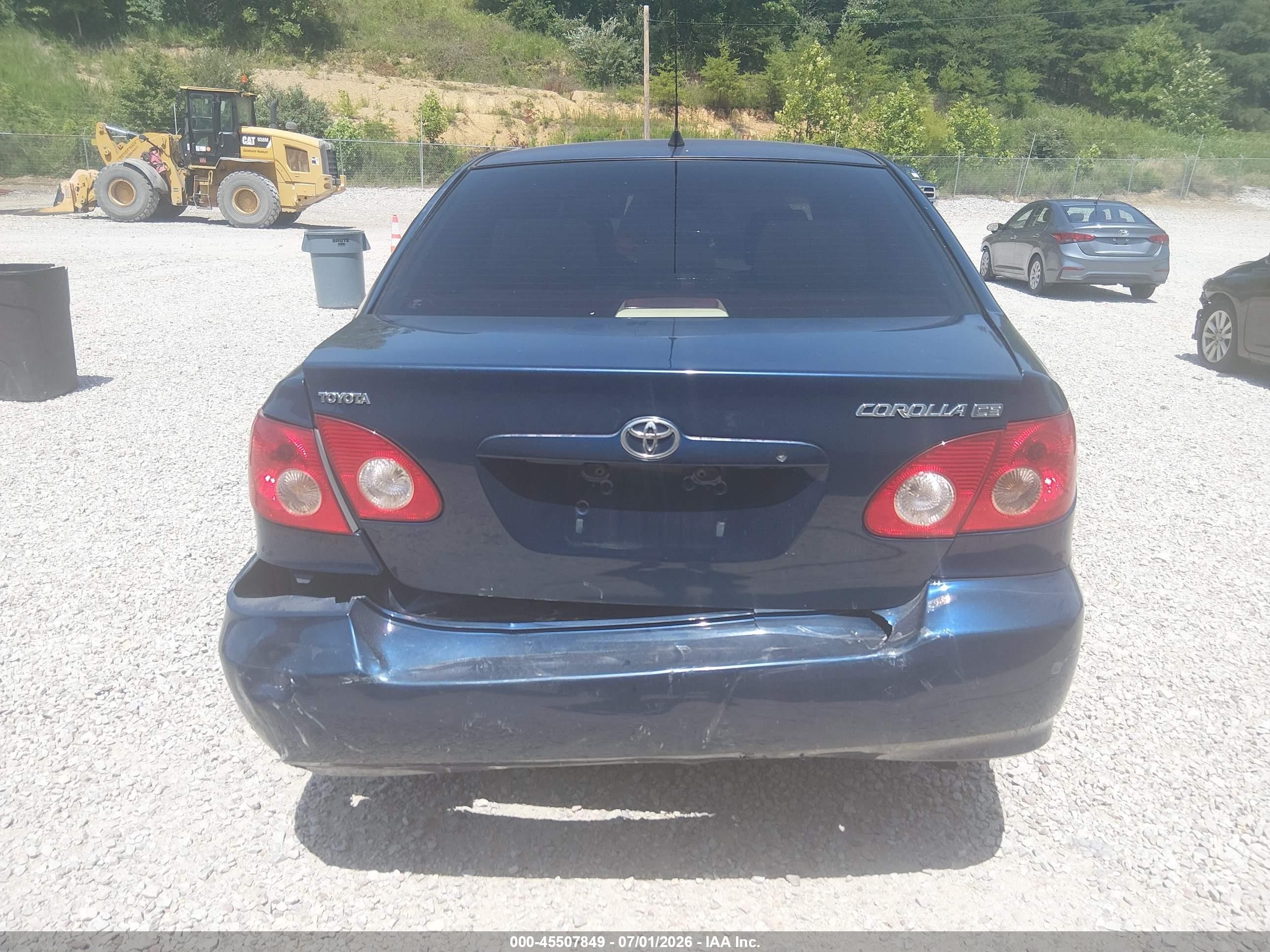 2007 Toyota Corolla Ce Blue vin: JTDBR32E770135401