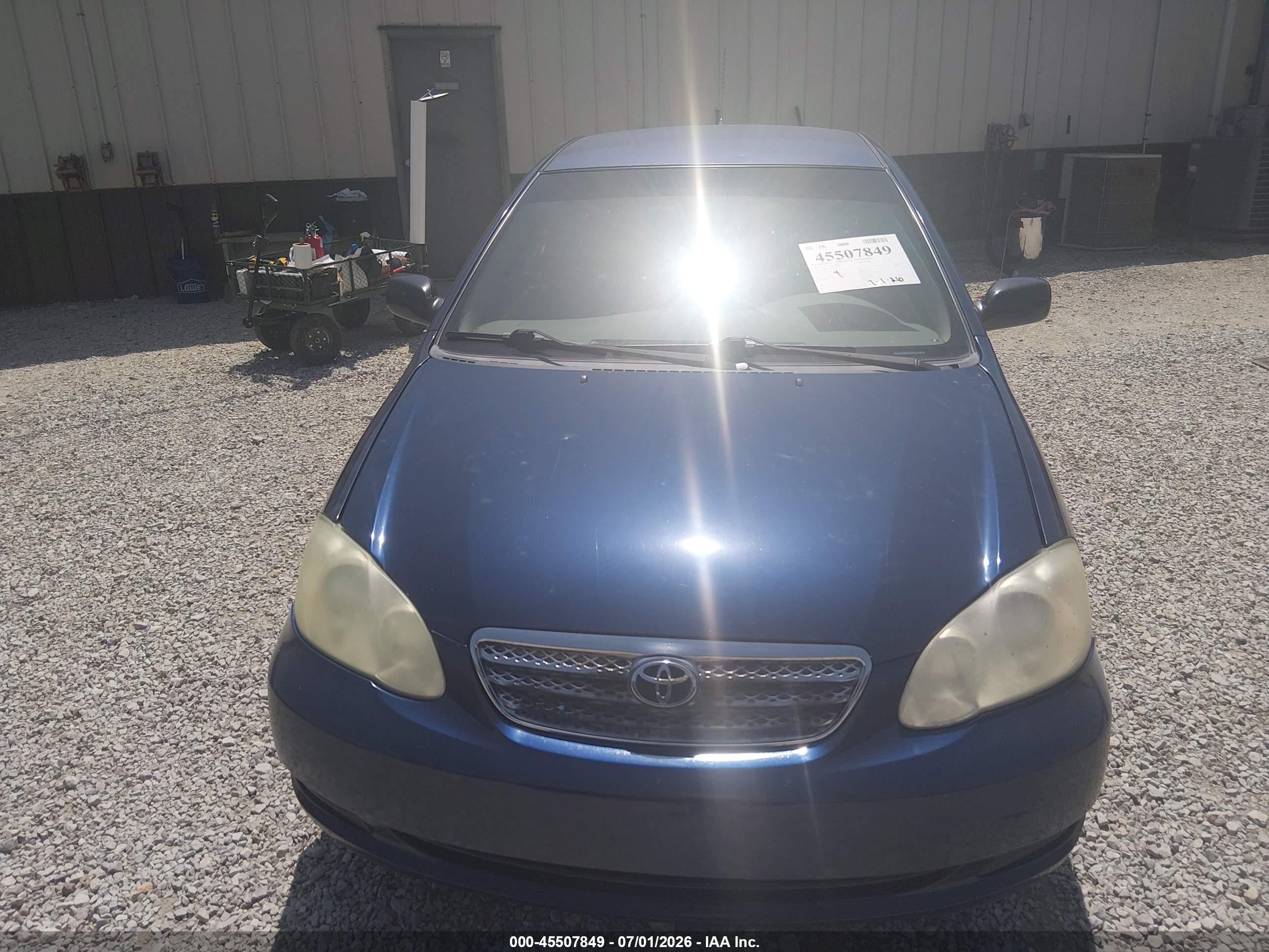 2007 Toyota Corolla Ce Blue vin: JTDBR32E770135401