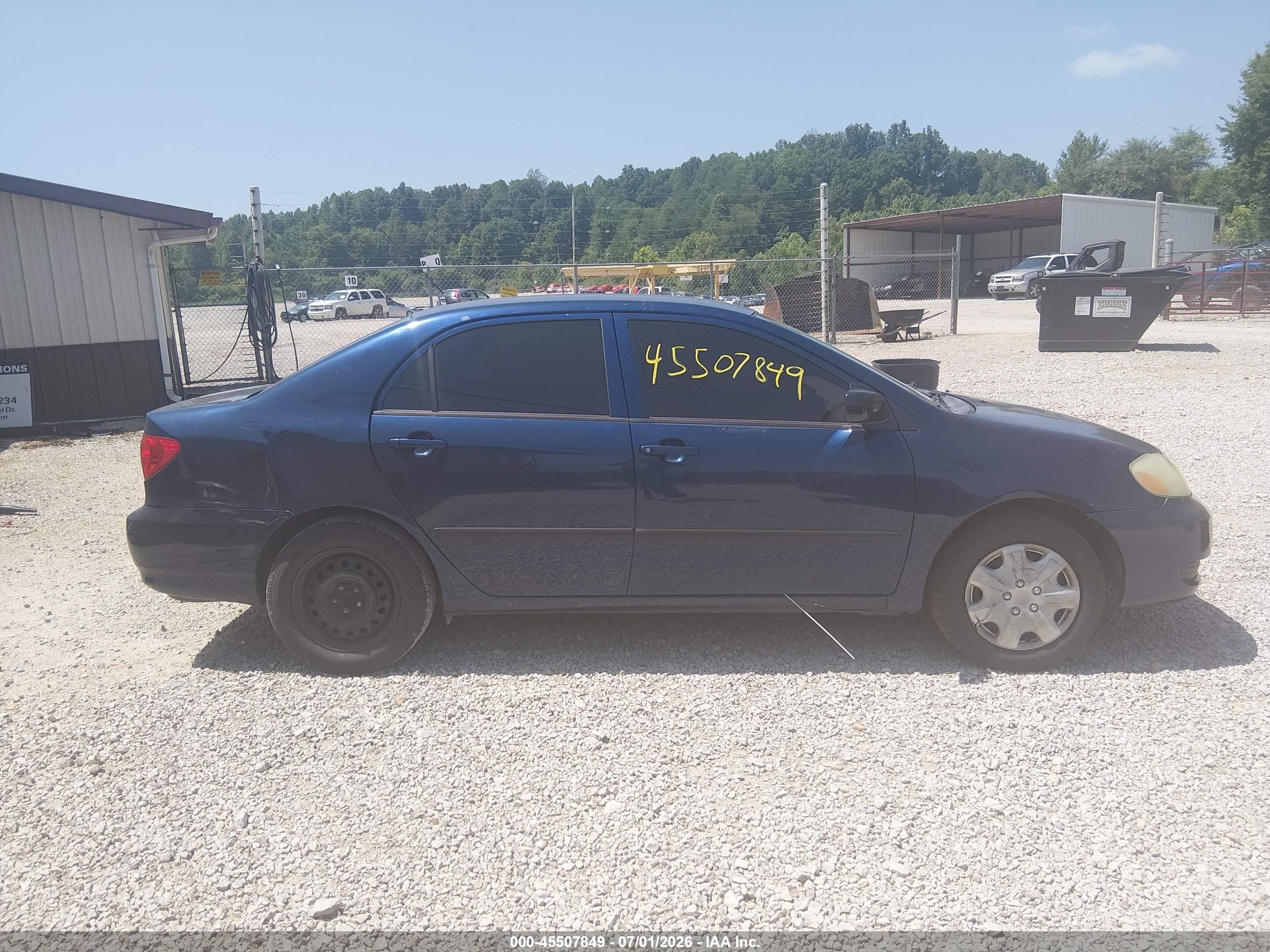 2007 Toyota Corolla Ce Blue vin: JTDBR32E770135401