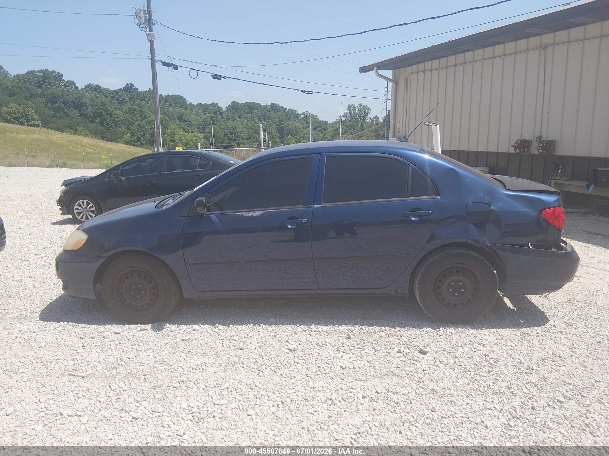 2007 Toyota Corolla Ce Blue vin: JTDBR32E770135401