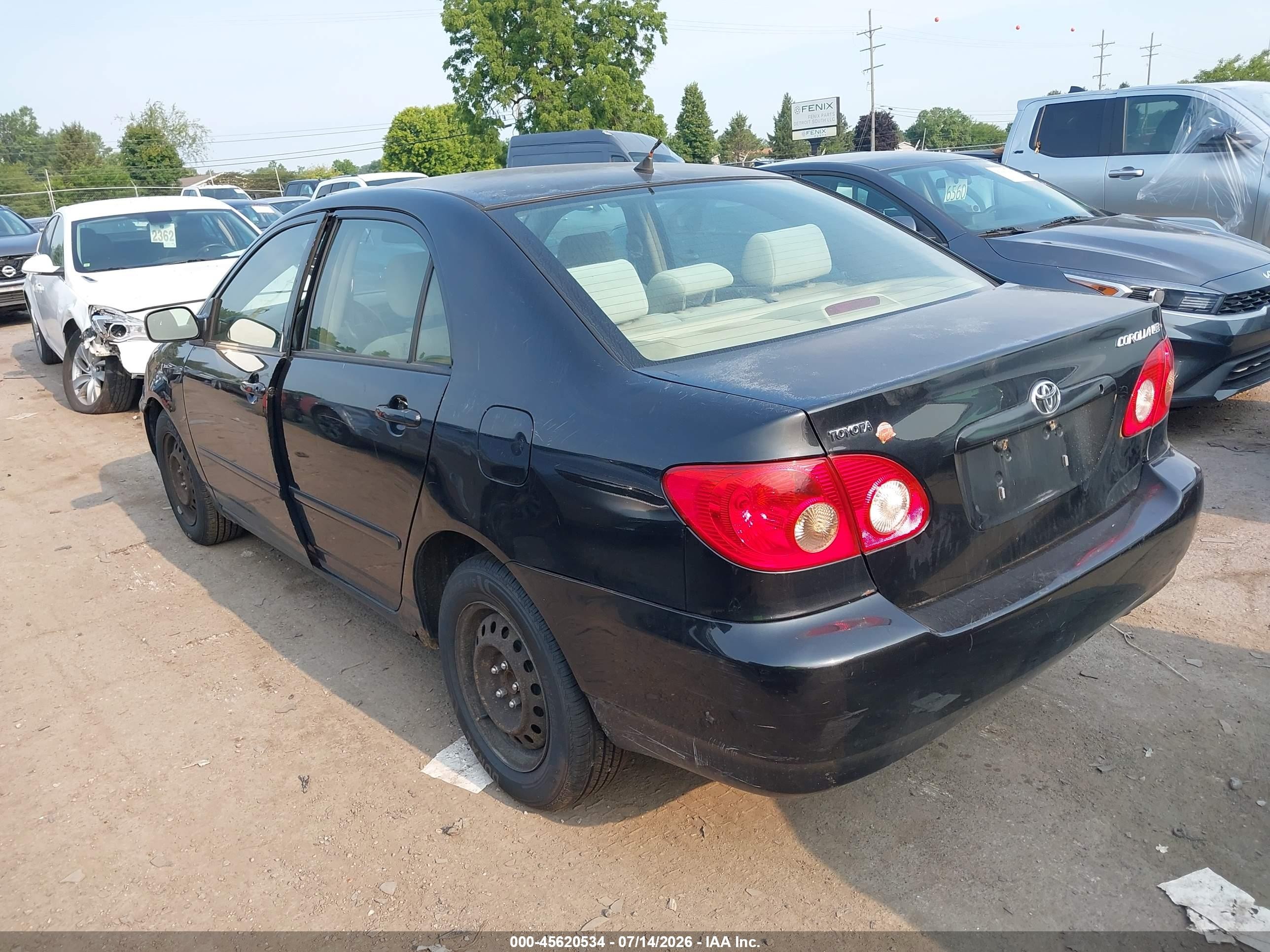 2007 Toyota Corolla Le Black vin: JTDBR32E770135964