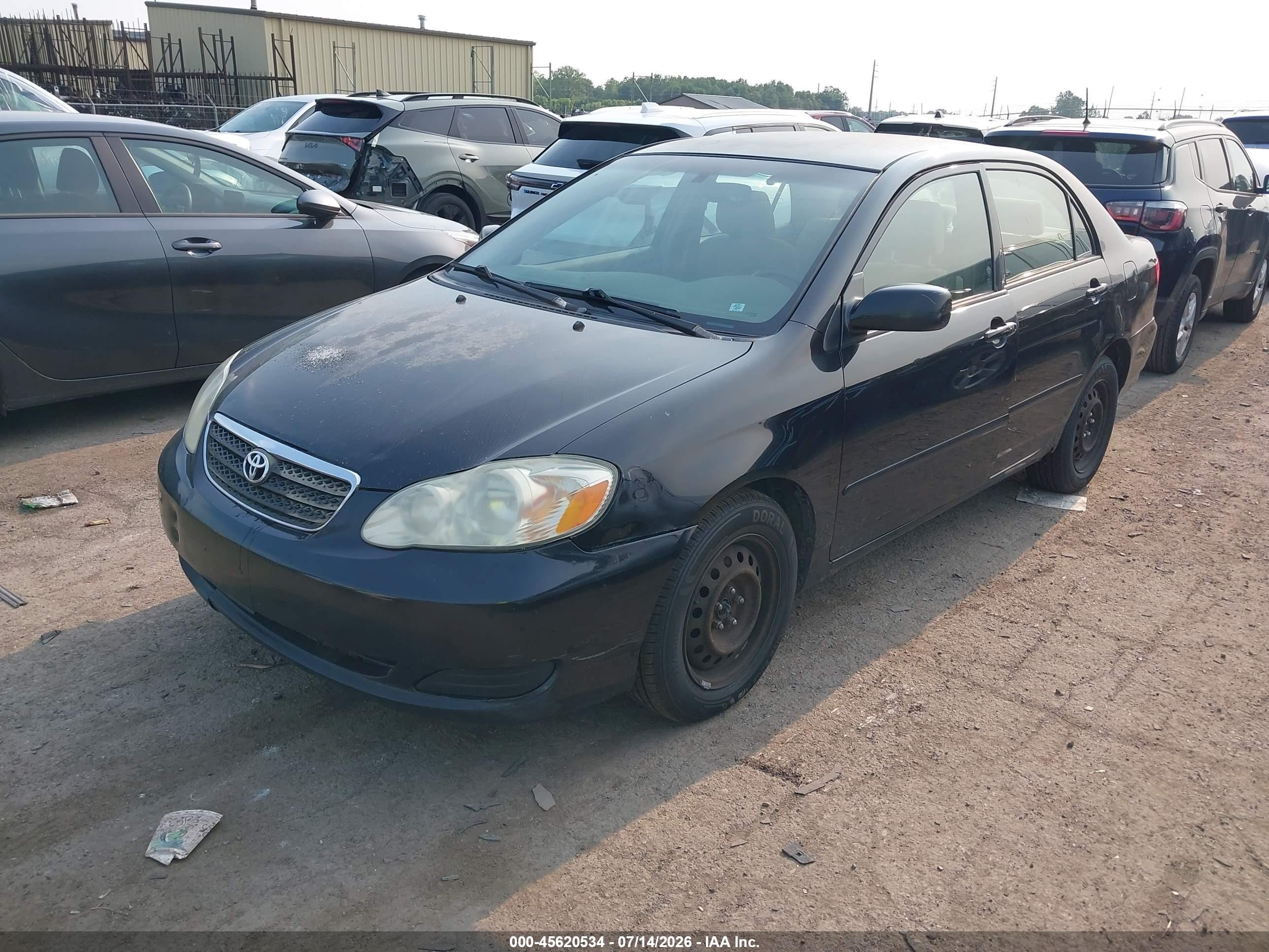 2007 Toyota Corolla Le Black vin: JTDBR32E770135964