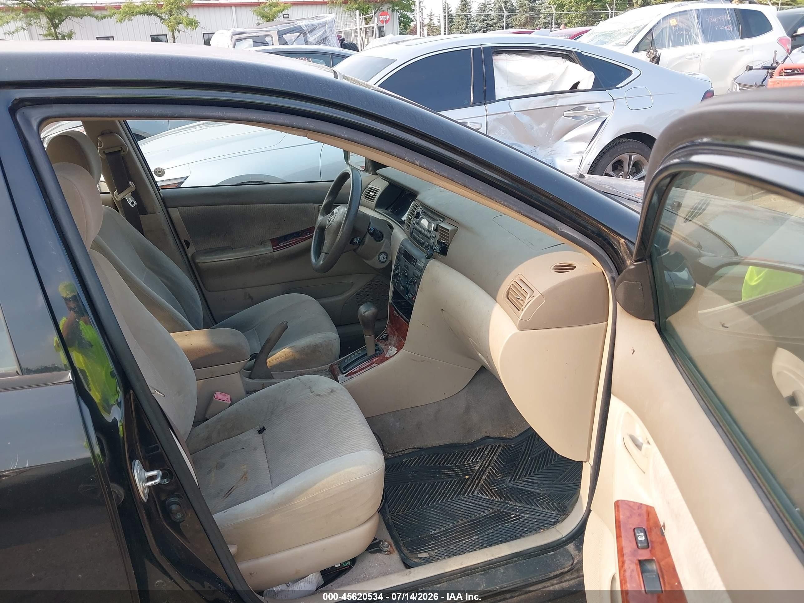 2007 Toyota Corolla Le Black vin: JTDBR32E770135964