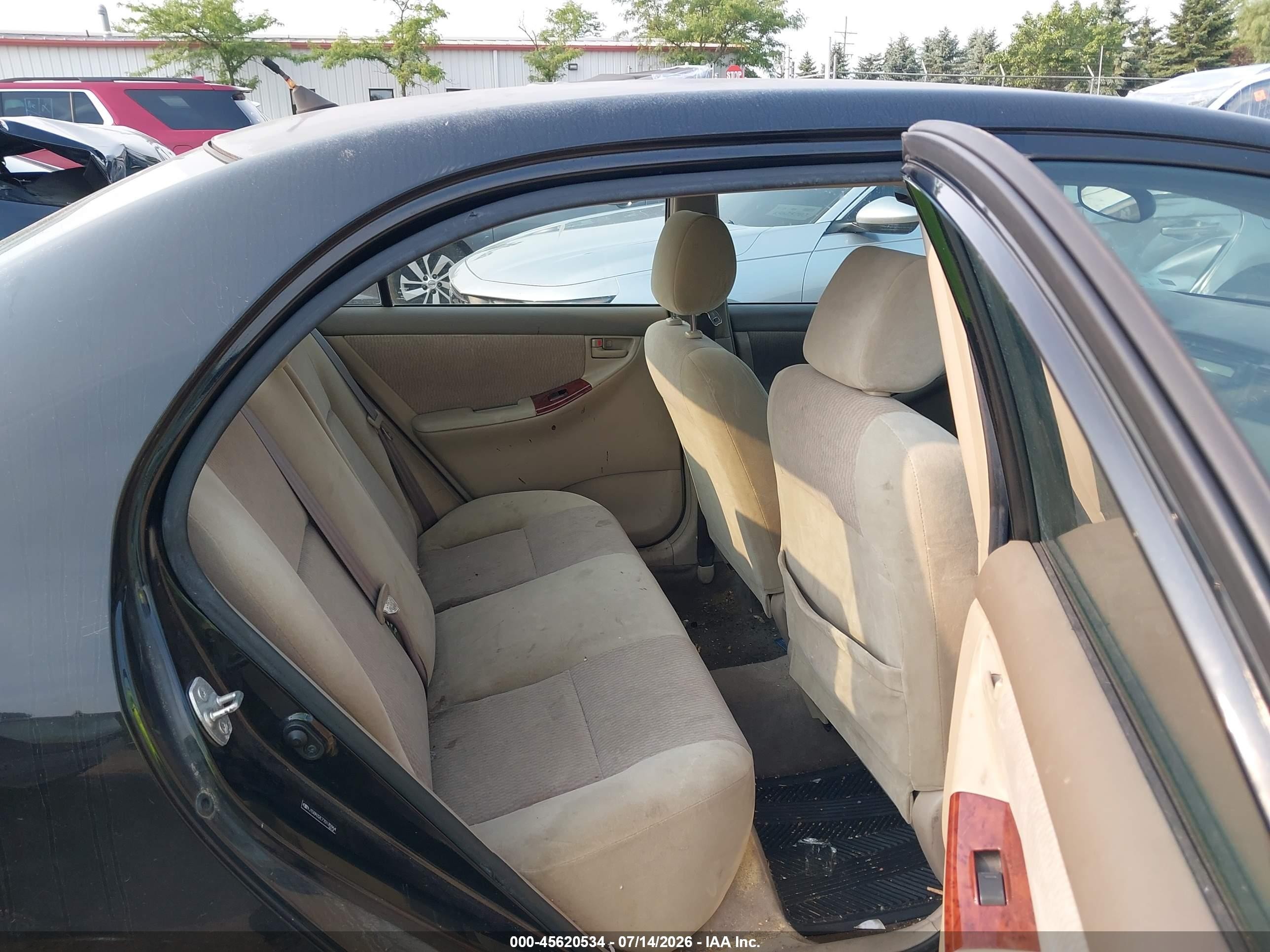 2007 Toyota Corolla Le Black vin: JTDBR32E770135964