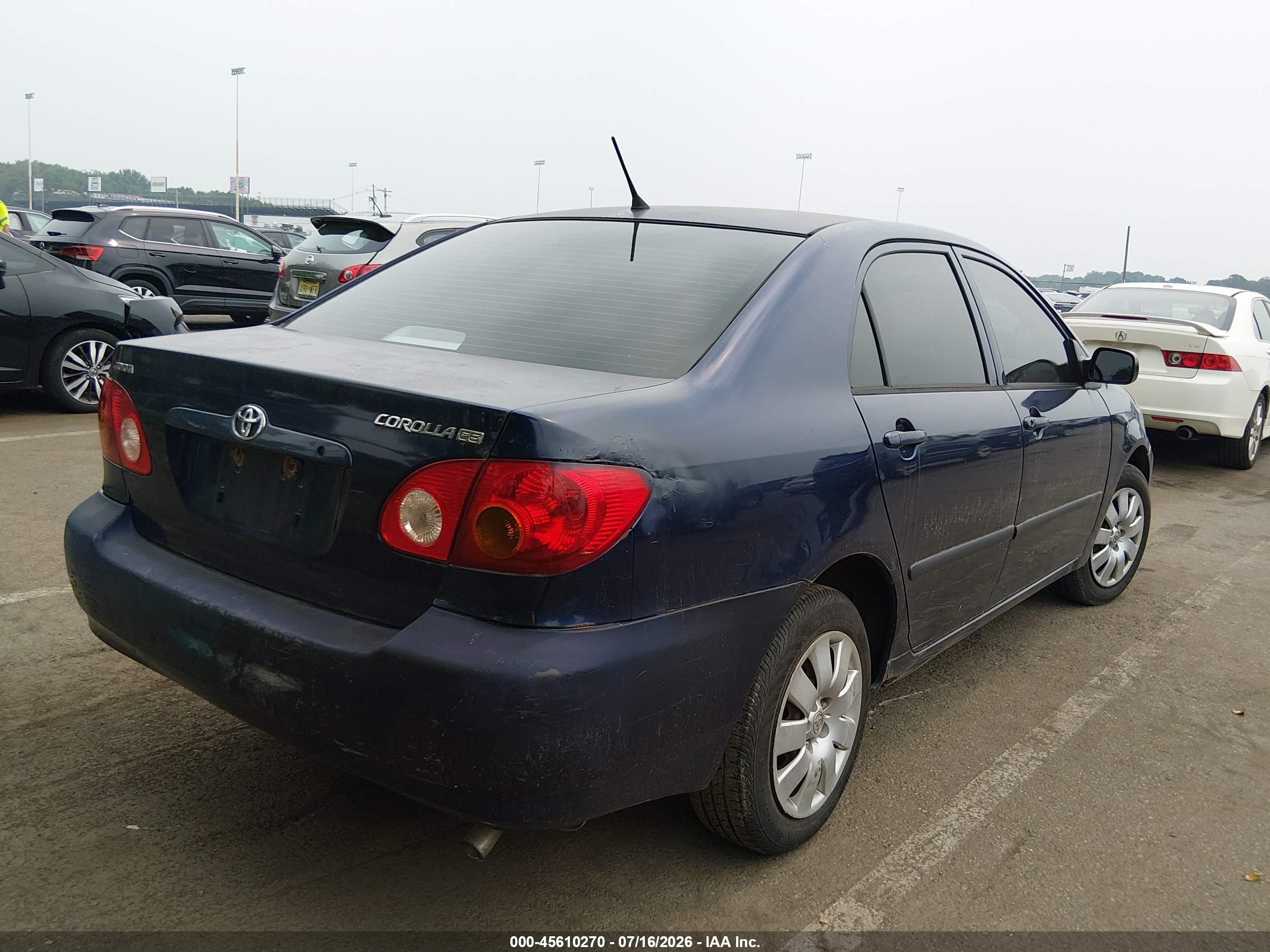 2003 Toyota Corolla Ce Dark Blue vin: JTDBR32E830010742