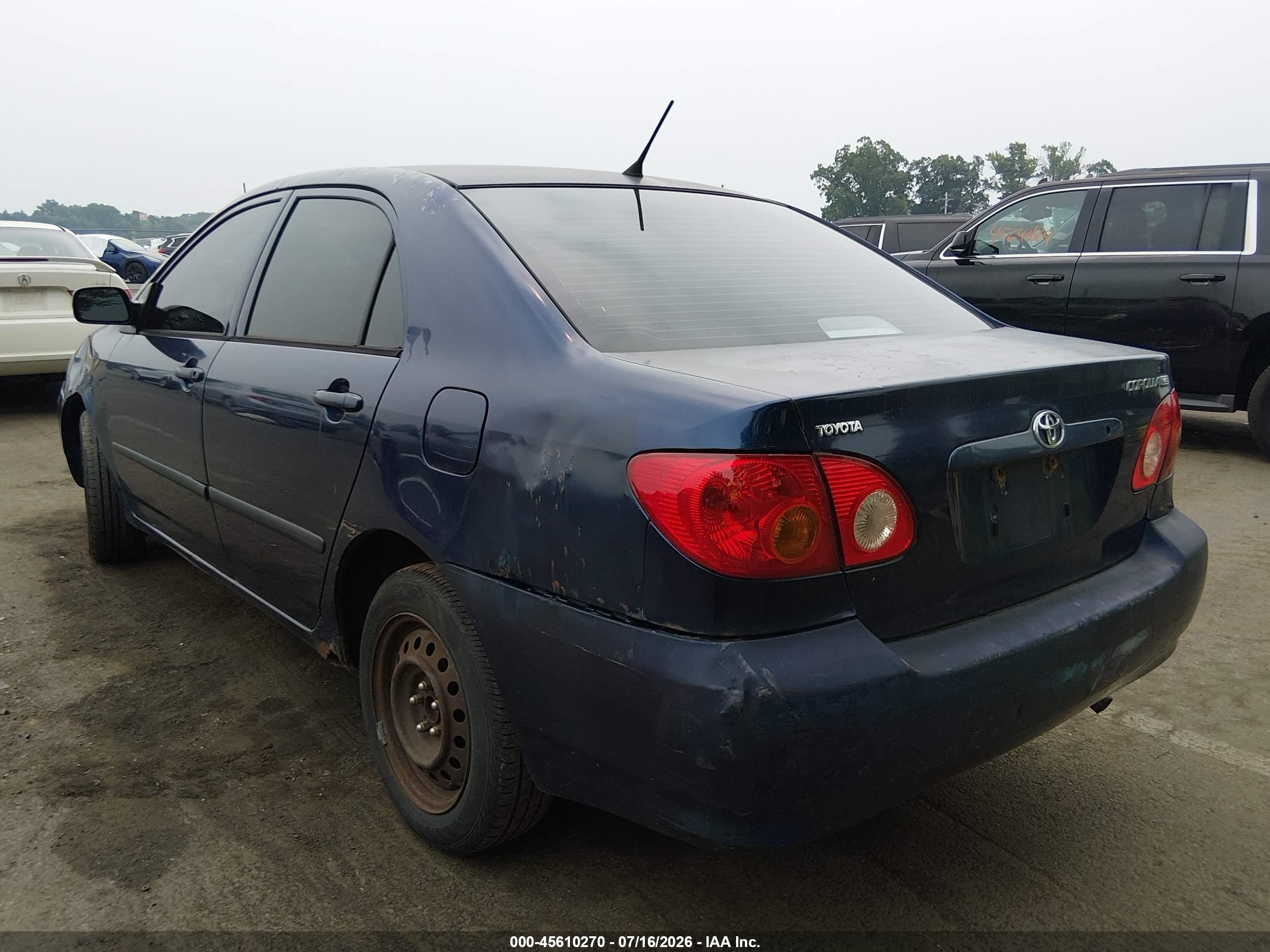 2003 Toyota Corolla Ce Dark Blue vin: JTDBR32E830010742