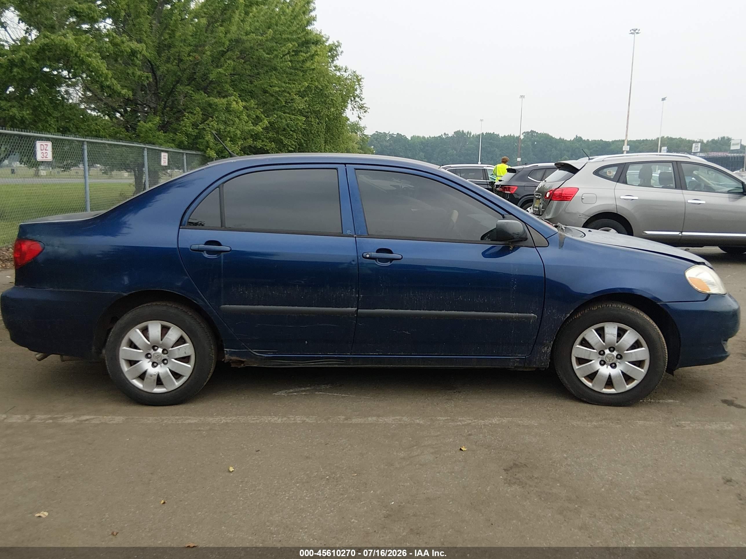 2003 Toyota Corolla Ce Dark Blue vin: JTDBR32E830010742