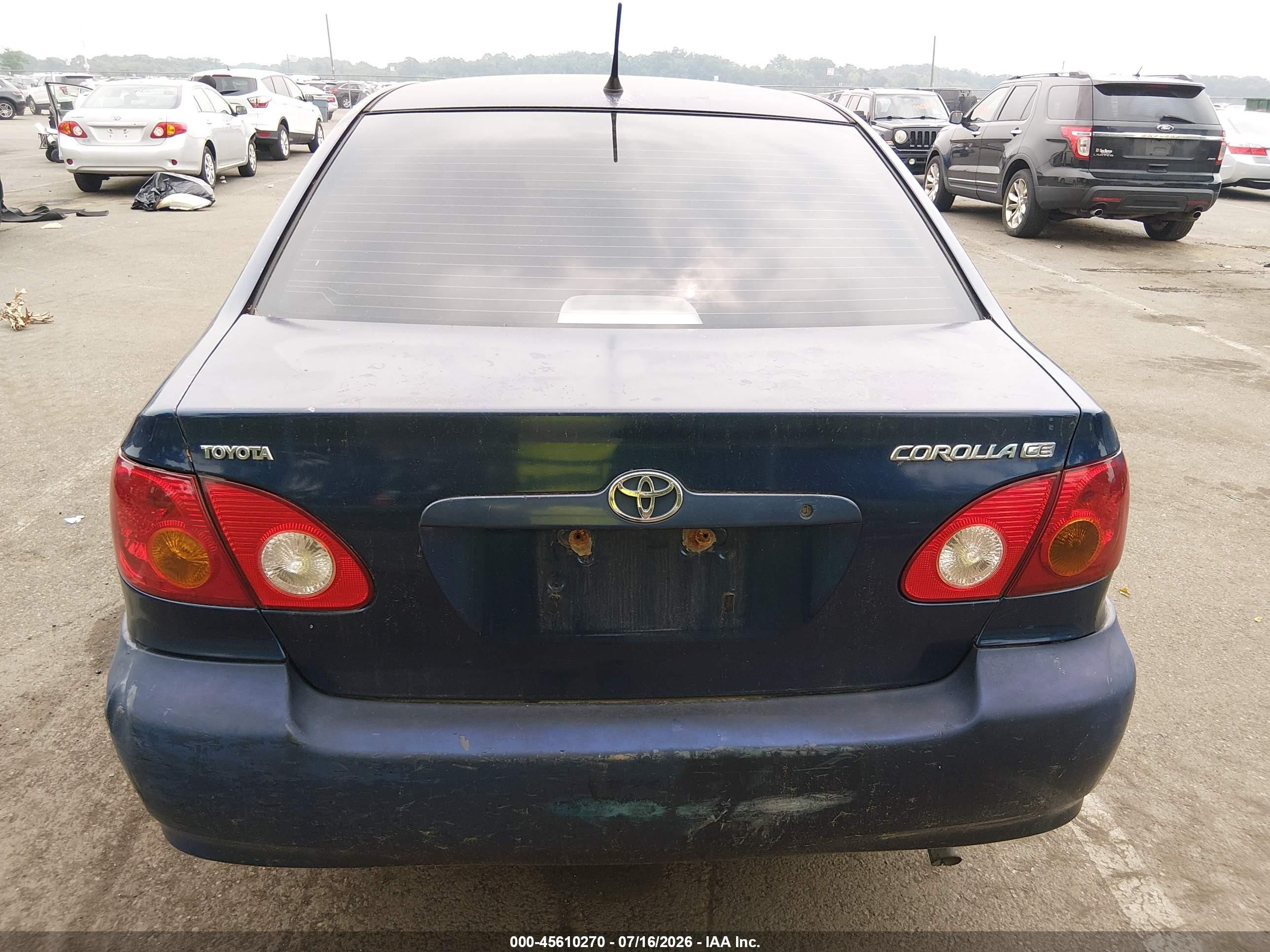 2003 Toyota Corolla Ce Dark Blue vin: JTDBR32E830010742