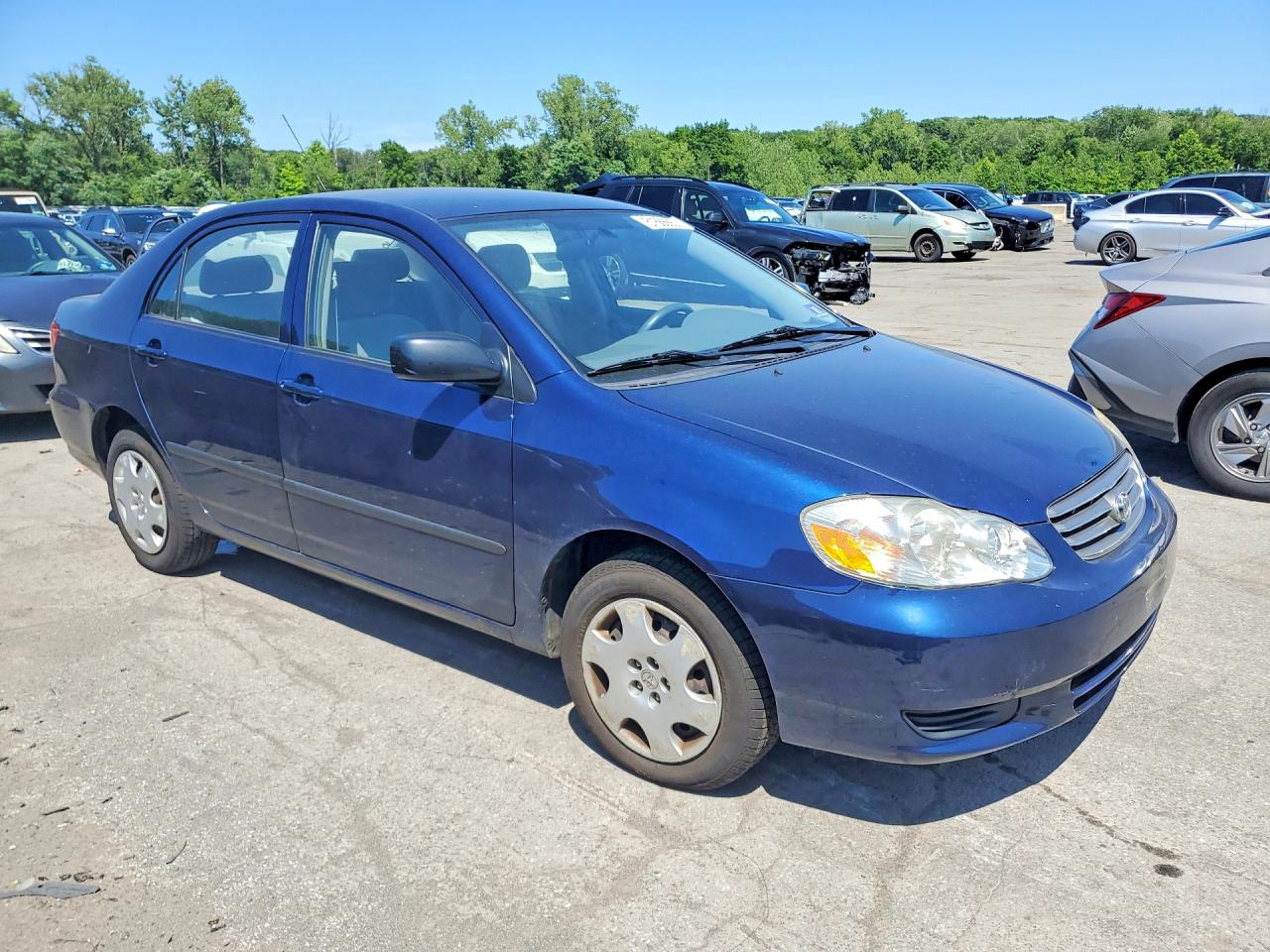 2003 Toyota Corolla Ce Blue vin: JTDBR32E830011583