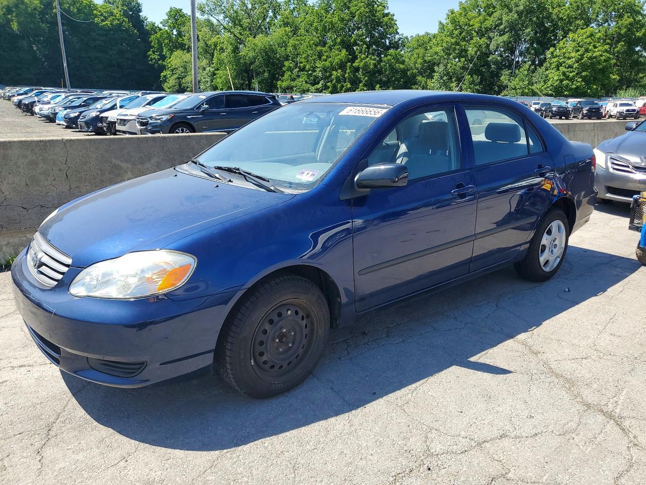 2003 Toyota Corolla Ce Синий vin: JTDBR32E830011583