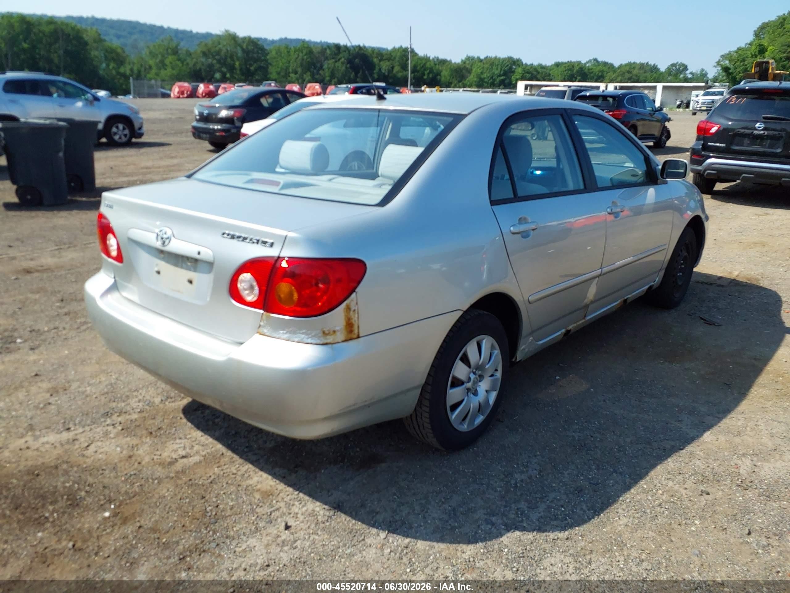 2003 Toyota Corolla Le Silver vin: JTDBR32E830022826