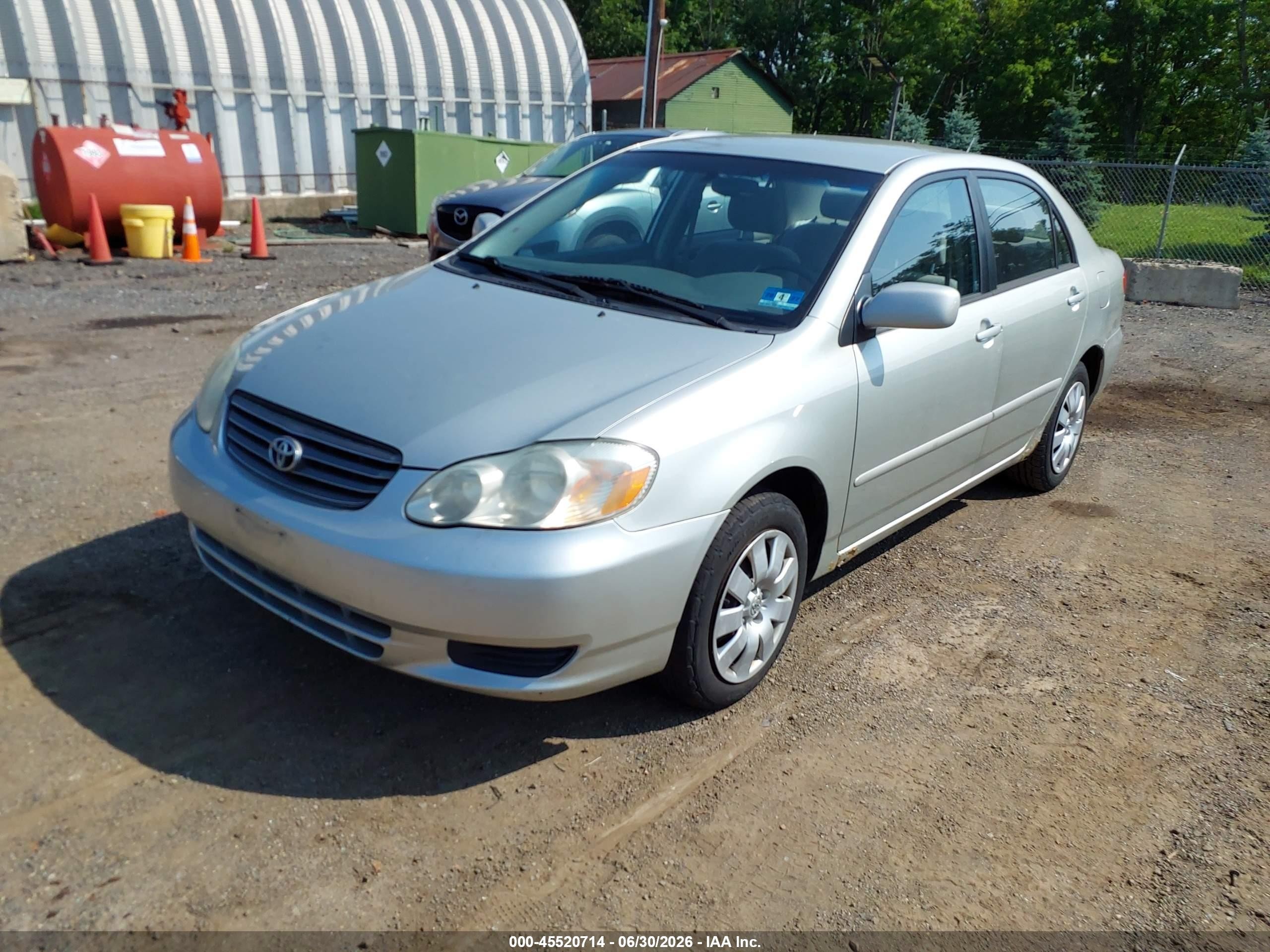 2003 Toyota Corolla Le Silver vin: JTDBR32E830022826