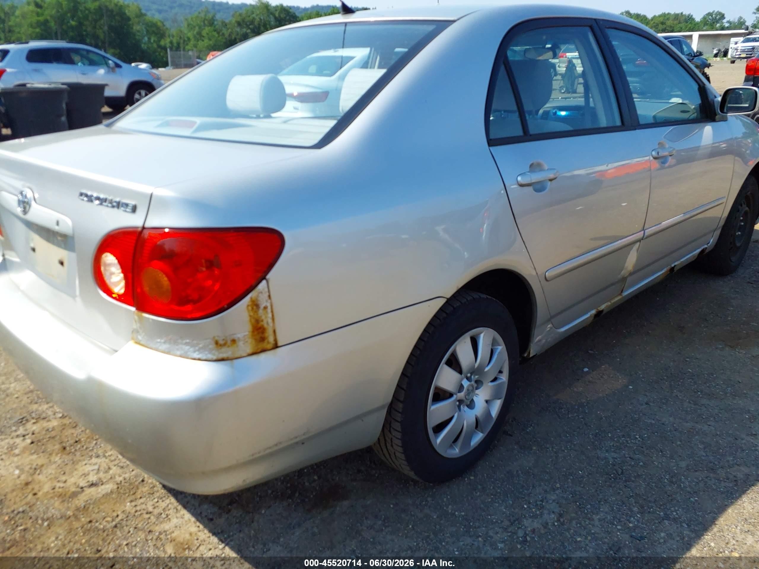 2003 Toyota Corolla Le Silver vin: JTDBR32E830022826