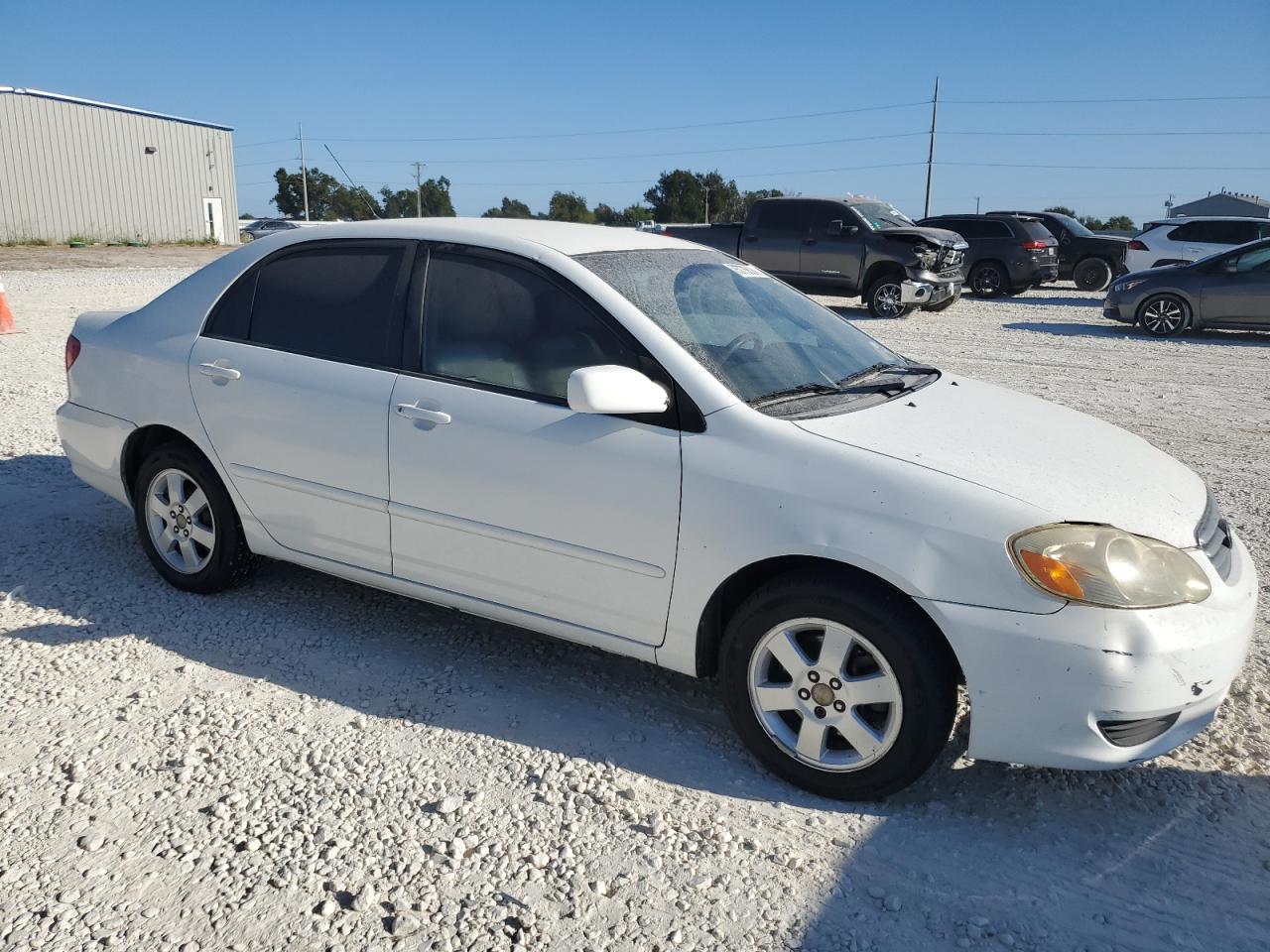2003 Toyota Corolla Ce White vin: JTDBR32E830032241