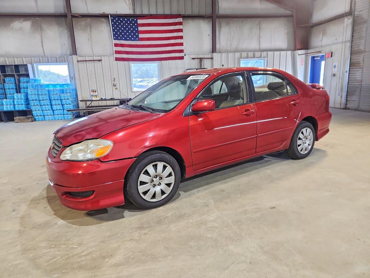 2003 Toyota Corolla Le Красный vin: JTDBR32E830034670
