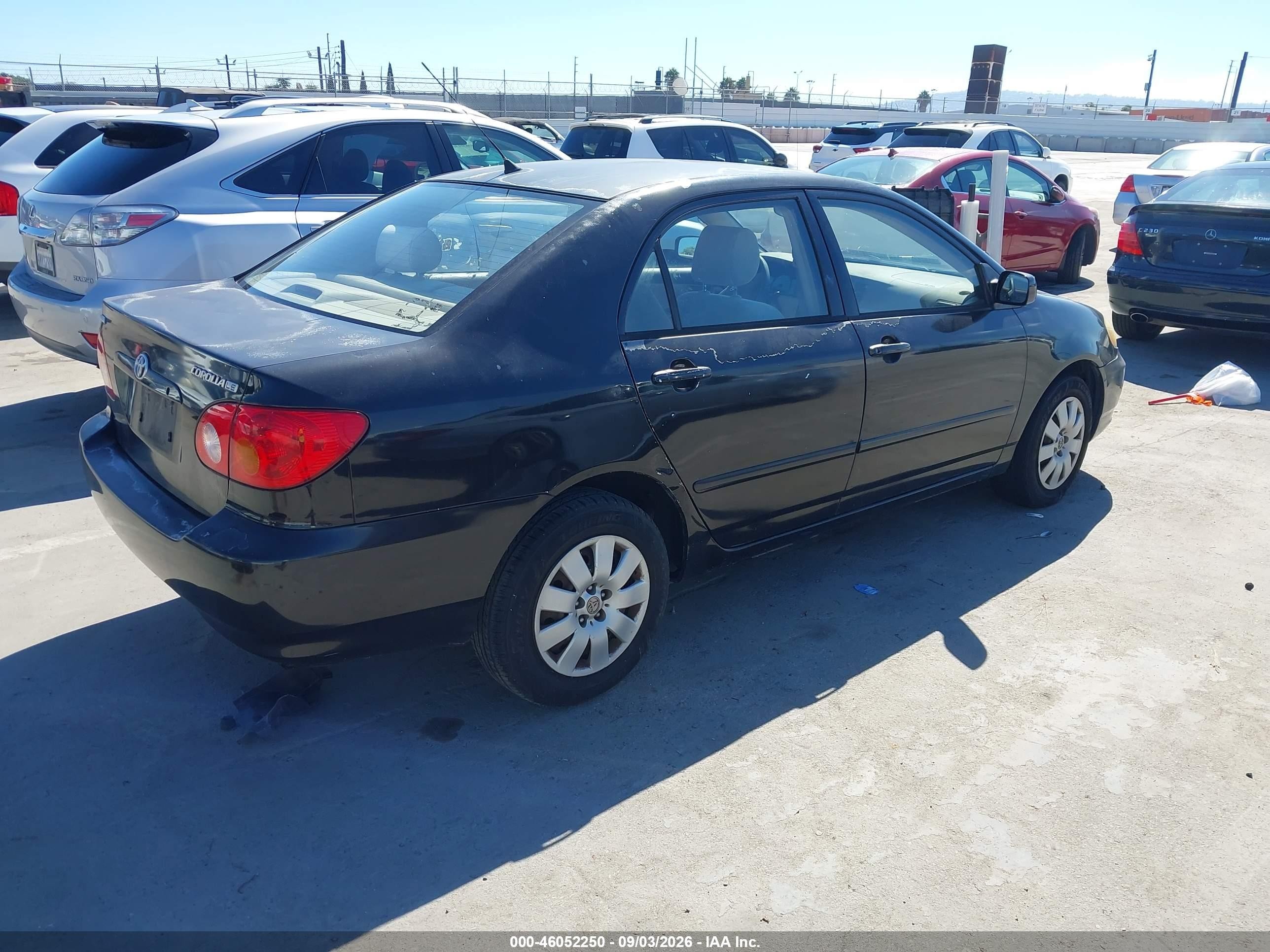 2003 Toyota Corolla Le Black vin: JTDBR32E830037097