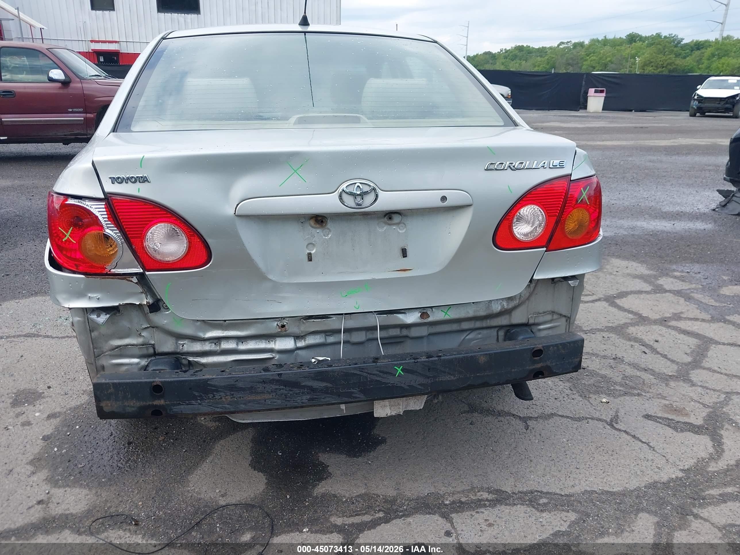 2003 Toyota Corolla Le Silver vin: JTDBR32E832002869