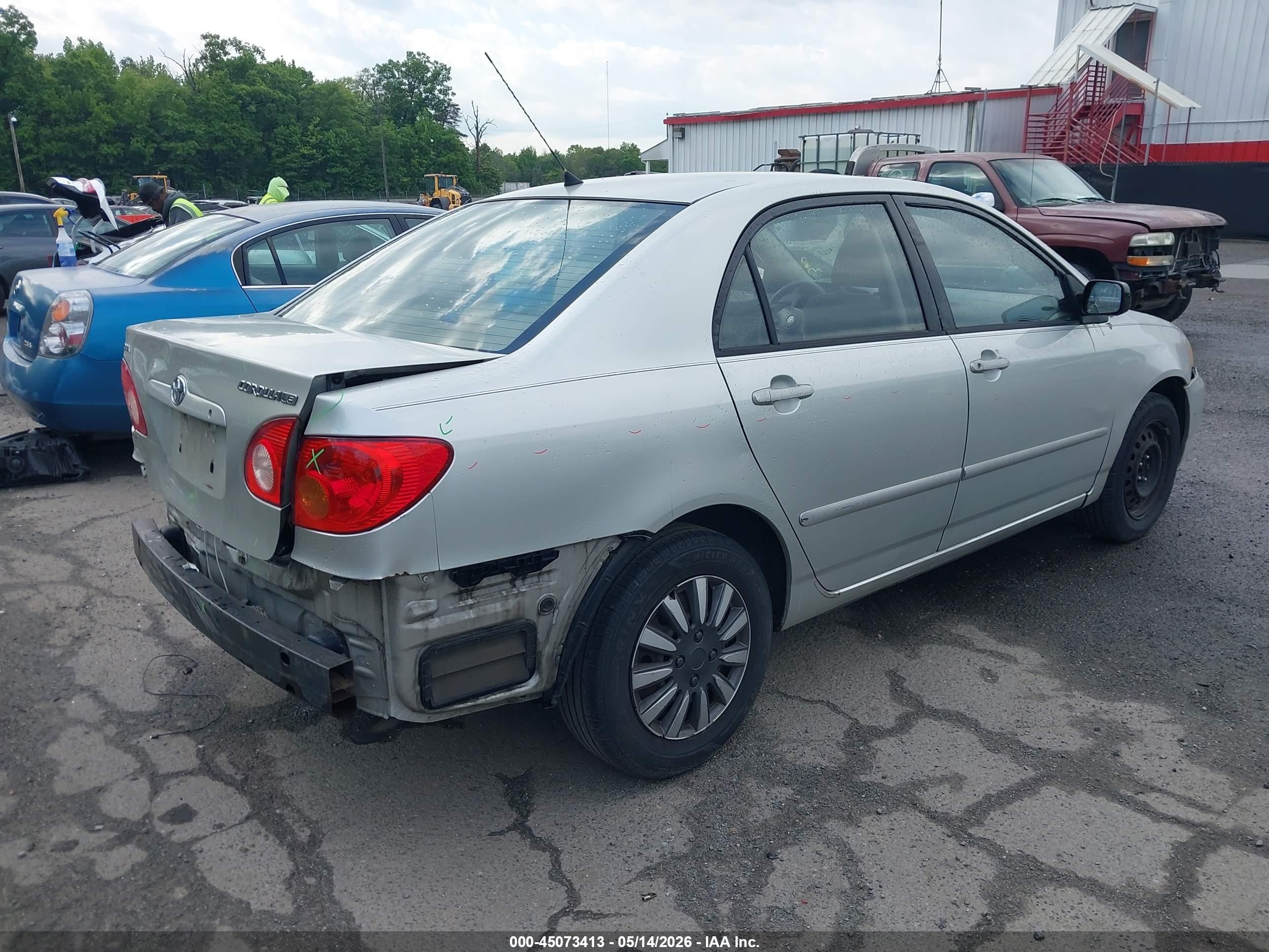 2003 Toyota Corolla Le Silver vin: JTDBR32E832002869