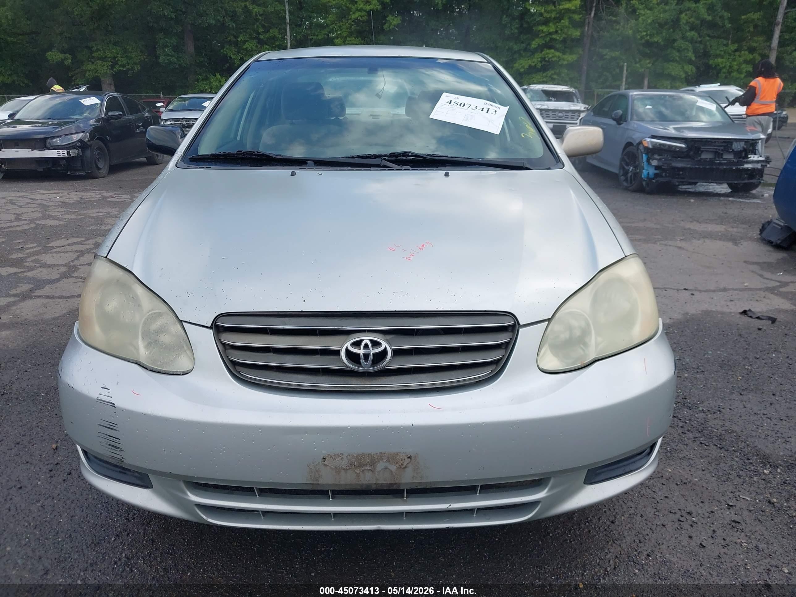 2003 Toyota Corolla Le Silver vin: JTDBR32E832002869
