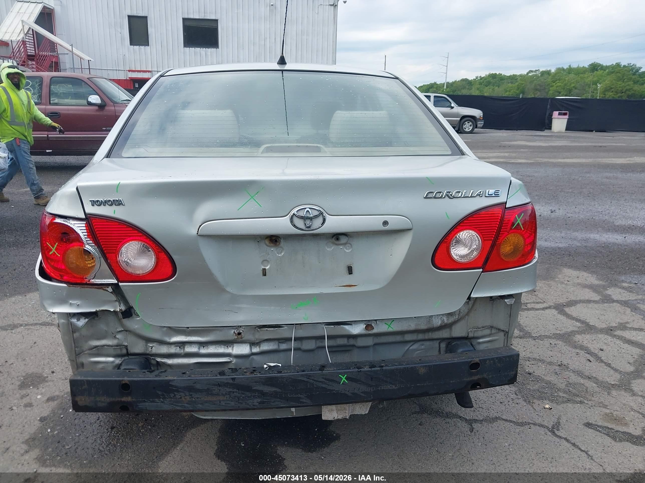 2003 Toyota Corolla Le Silver vin: JTDBR32E832002869