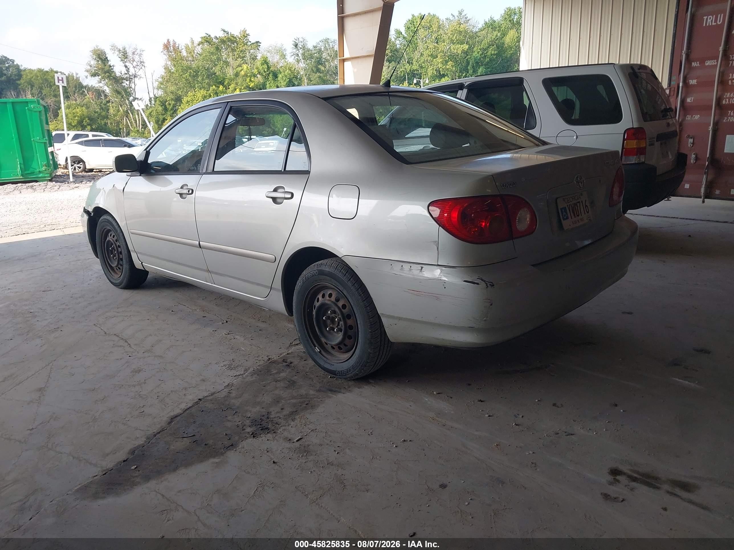 2003 Toyota Corolla Le Silver vin: JTDBR32E832012219